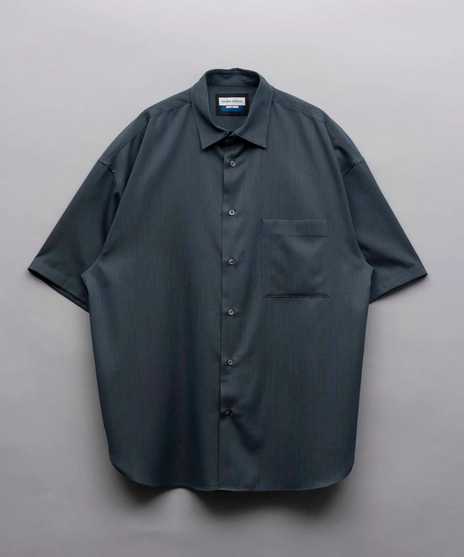 High Count Wool Prime-Over Short Sleeve Shirt