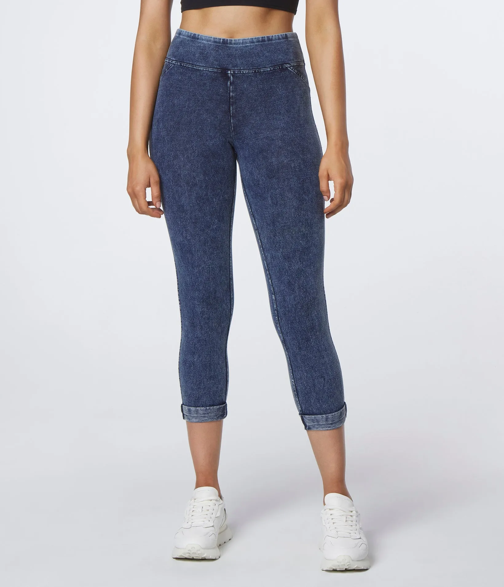 High Waisted Pull On Mineral Wash Legging