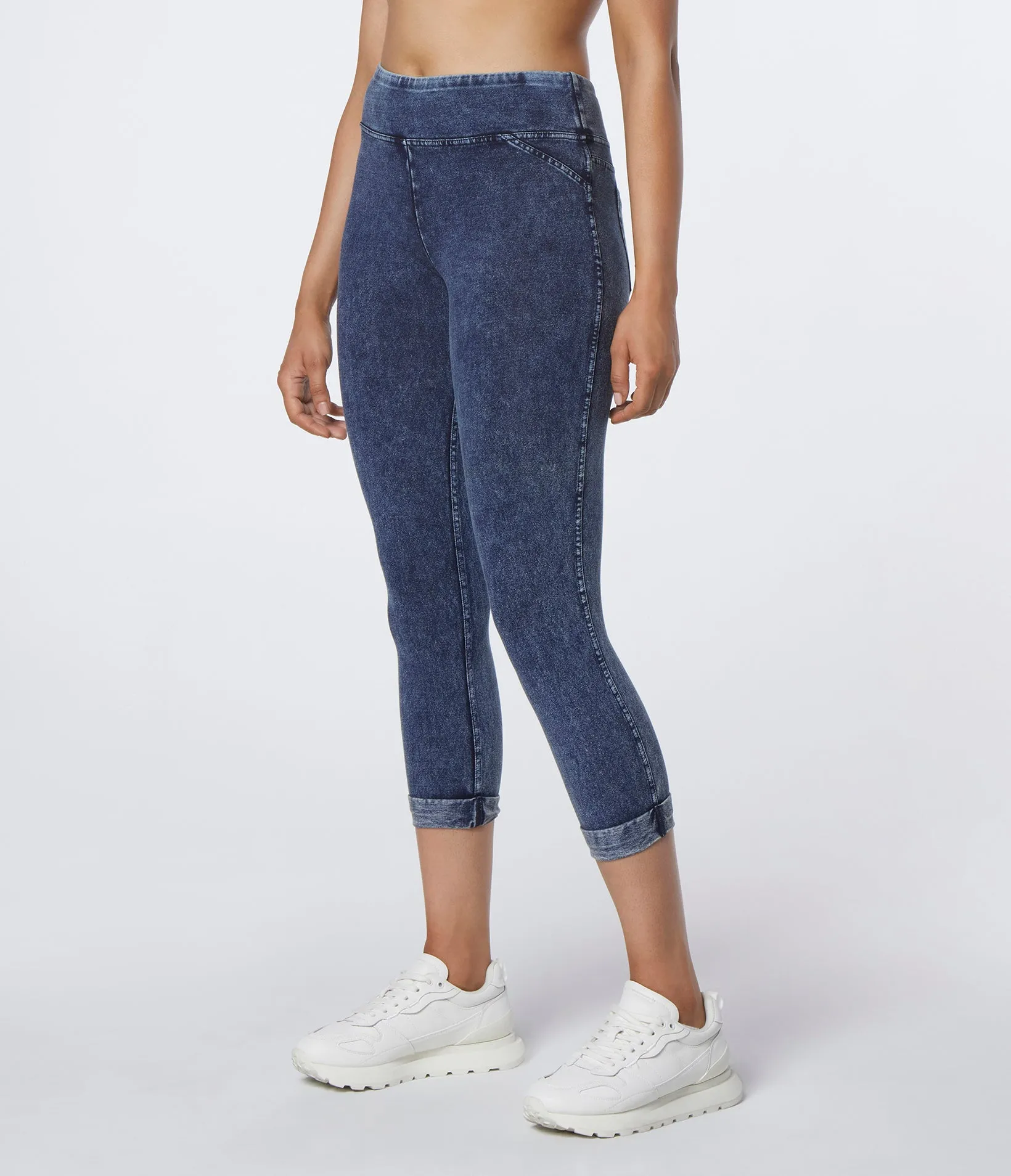 High Waisted Pull On Mineral Wash Legging