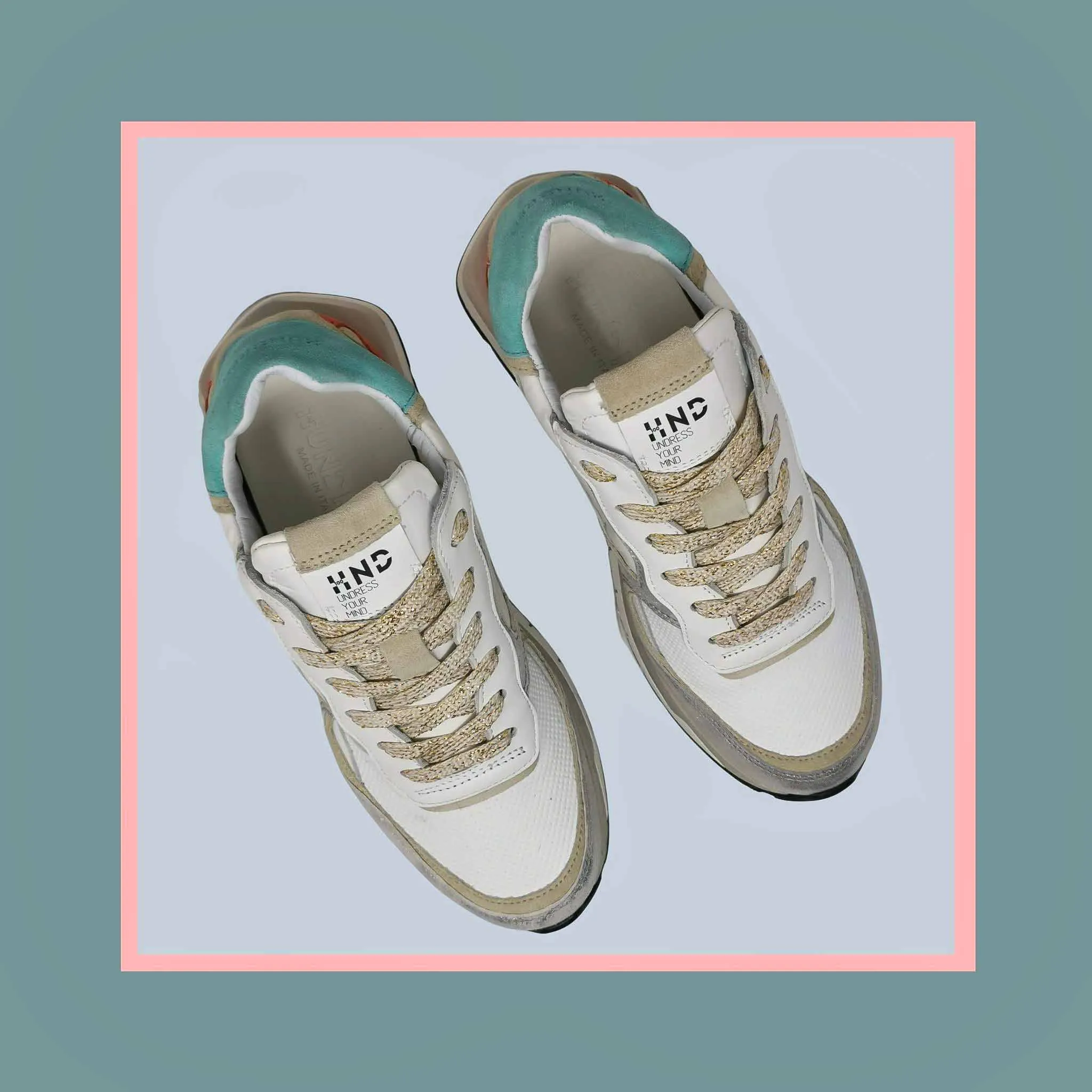 HND12 - Leather Sneaker Donna - HUNDRED100®