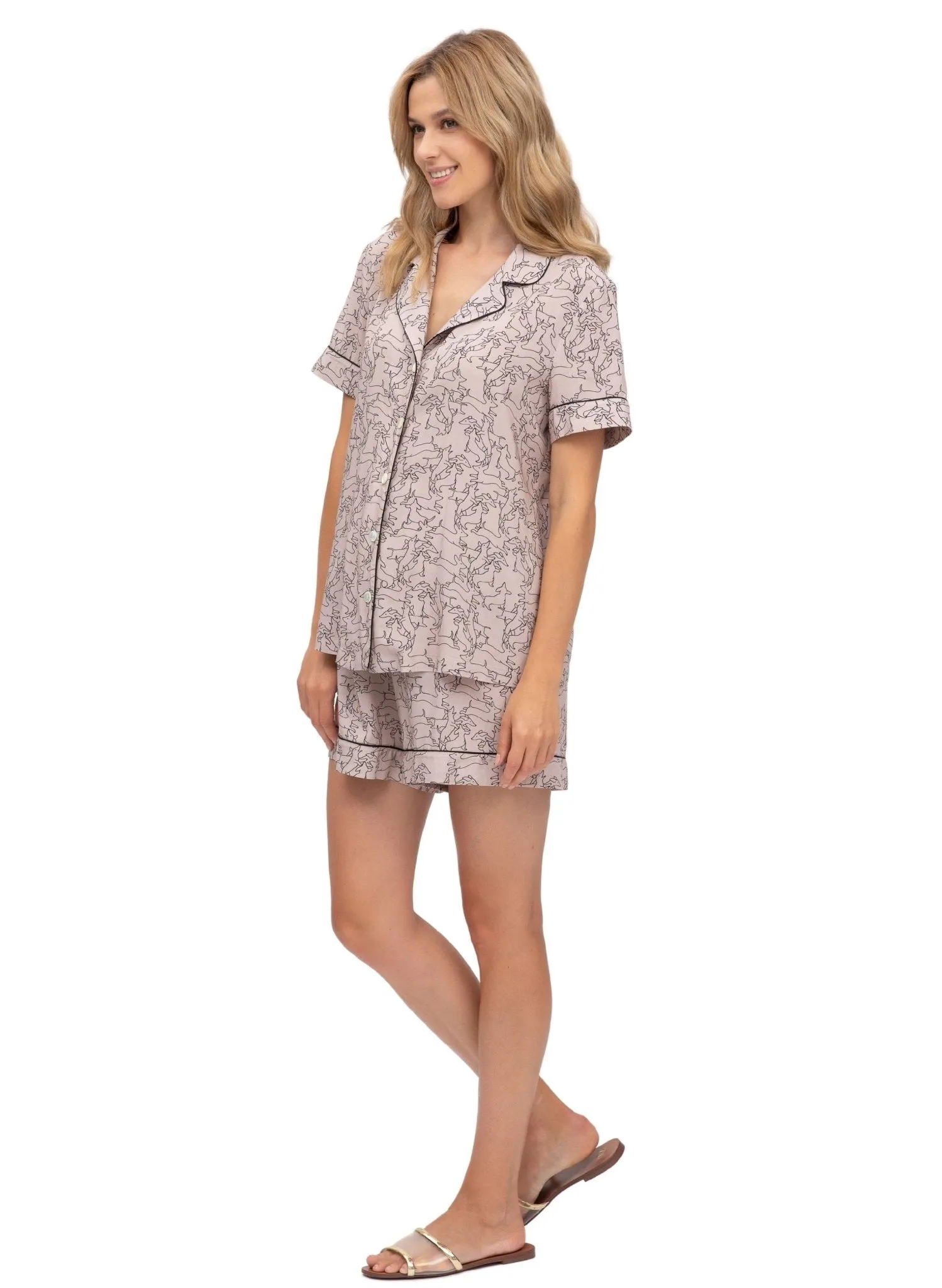 Honey Short Maternity Pyjama - Party Basset