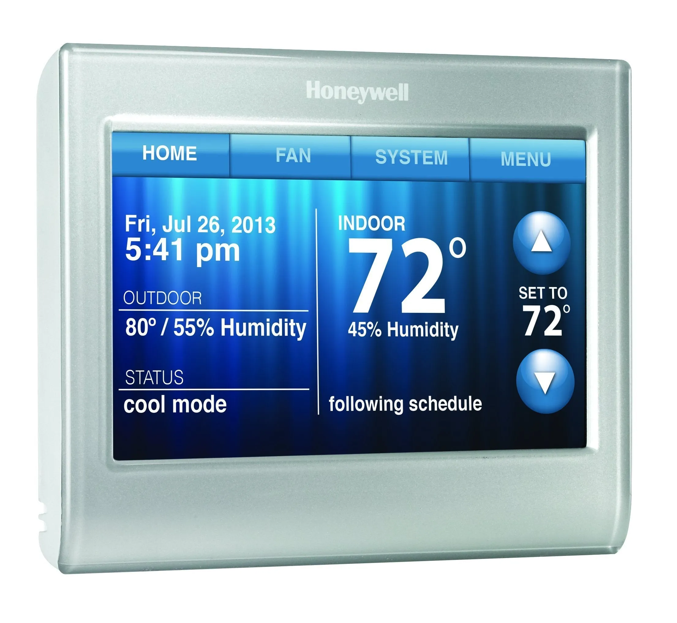 Honeywell RTH9580WF Smart Wi-Fi 7 Day Programmable Color Touch Thermostat, Works with Alexa