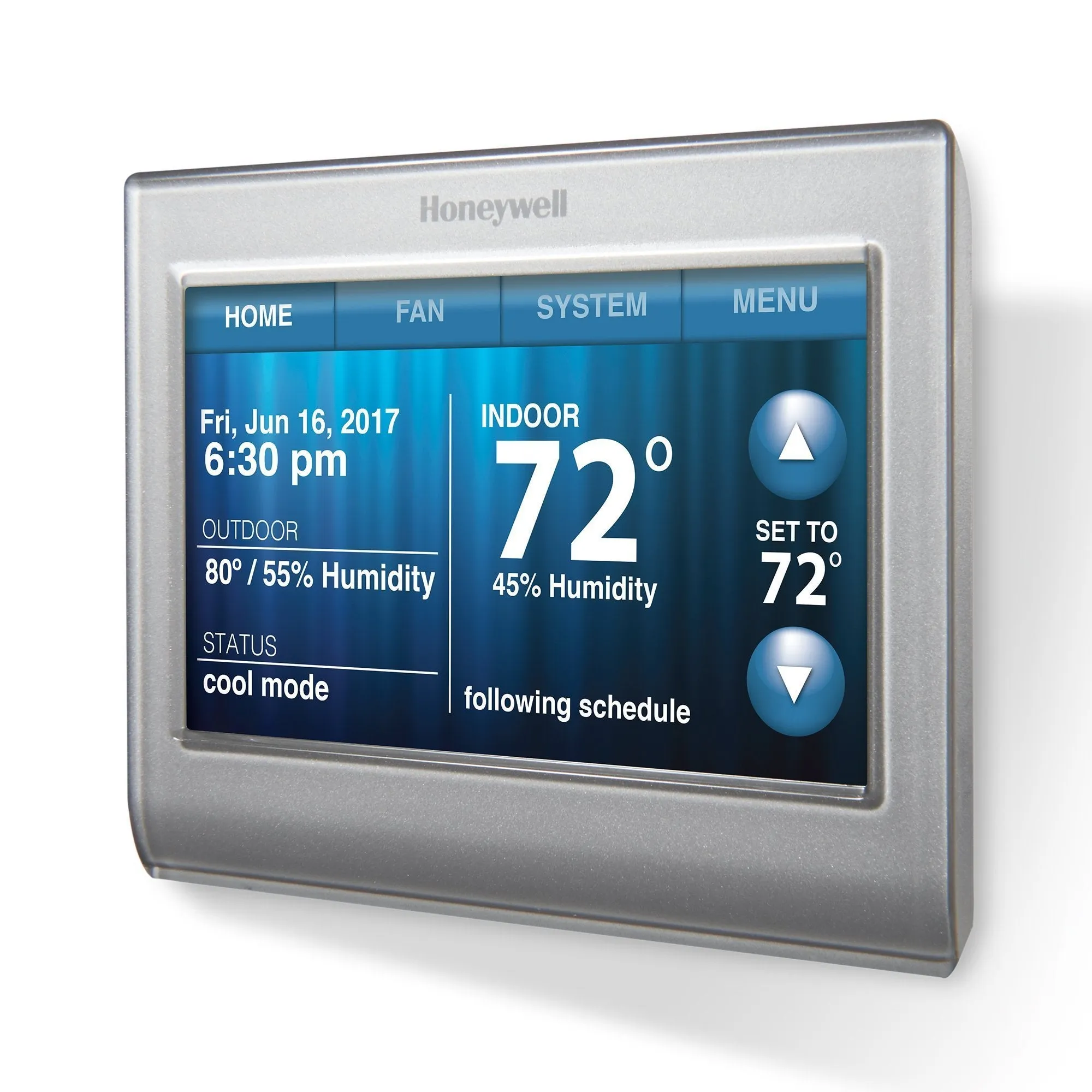 Honeywell RTH9580WF Smart Wi-Fi 7 Day Programmable Color Touch Thermostat, Works with Alexa