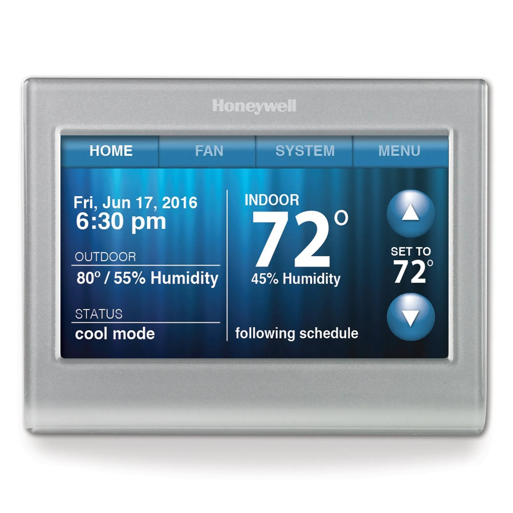 Honeywell RTH9580WF Smart Wi-Fi 7 Day Programmable Color Touch Thermostat, Works with Alexa