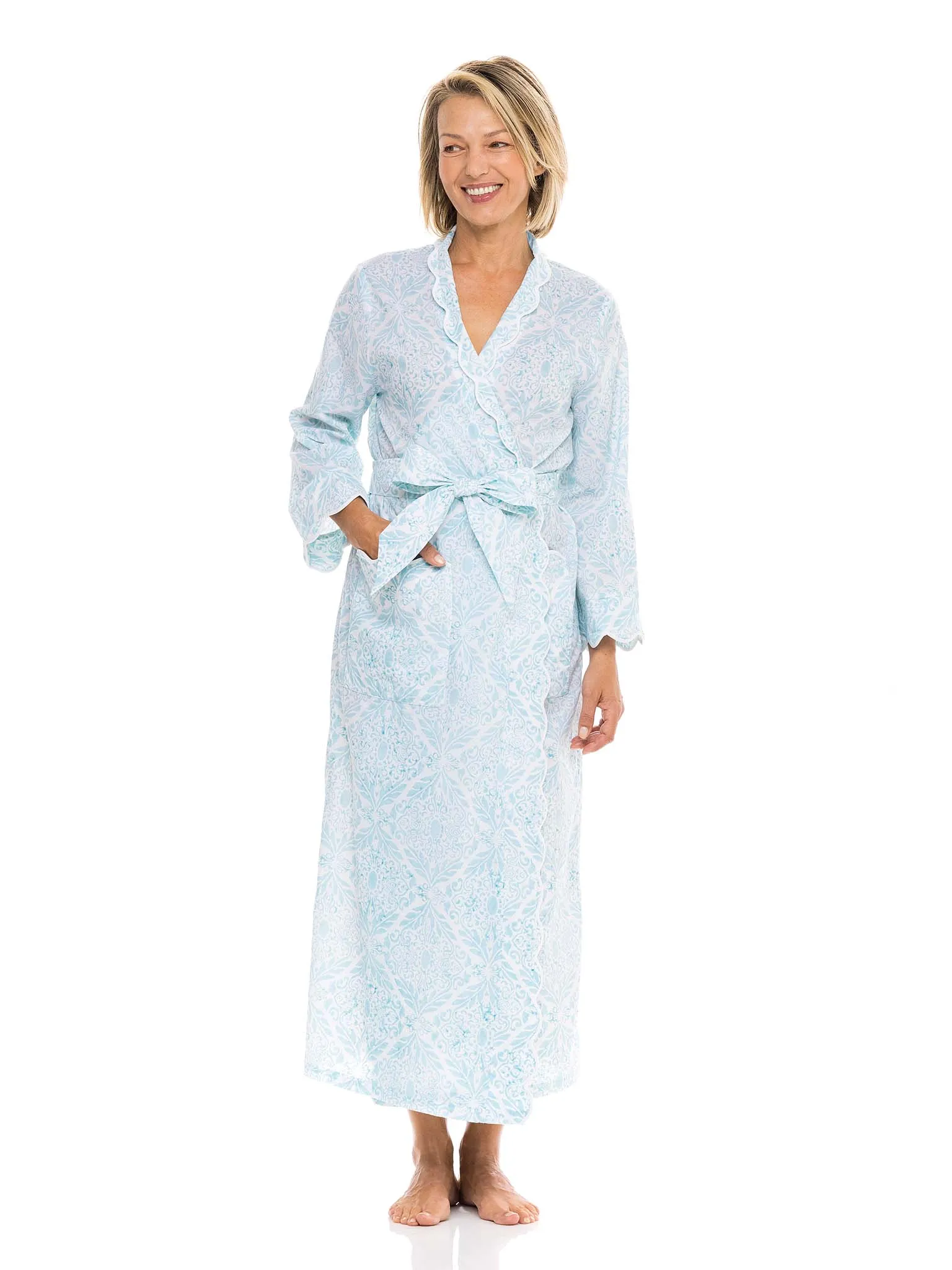 Ice Blue Filigree Classic Robe