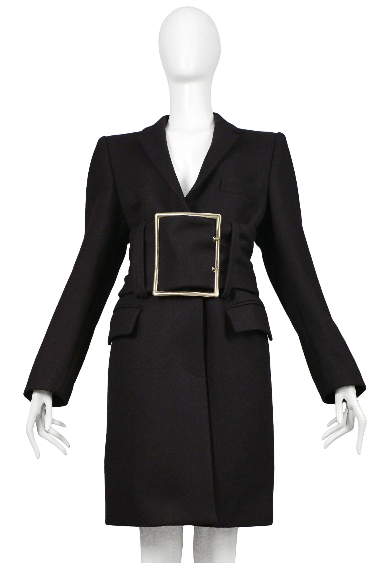 ICONIC MARTIN MARGIELA RUNWAY BUCKLE COAT 1996