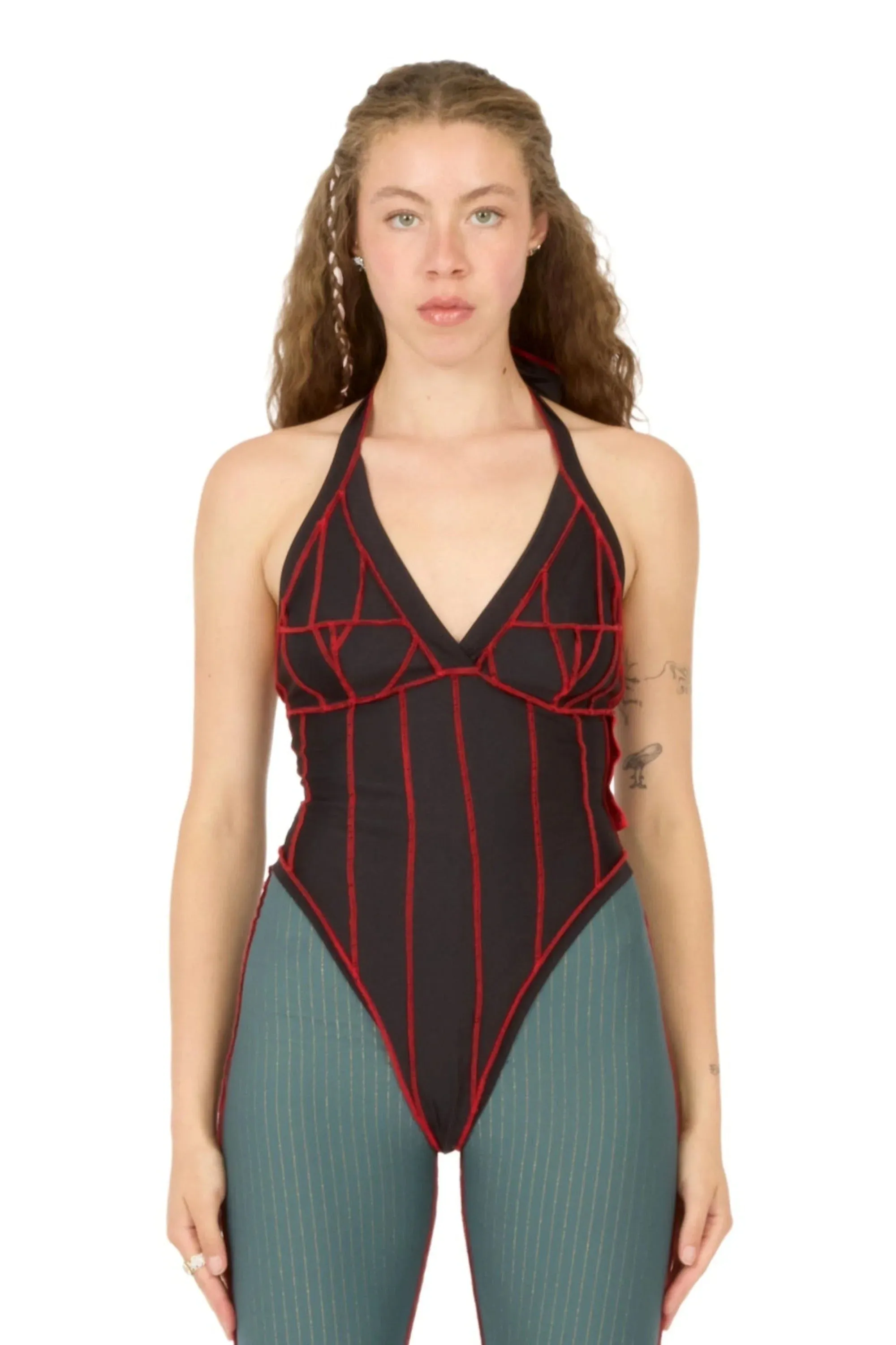 Iconic Top Stitched One Piece Bathing Suit