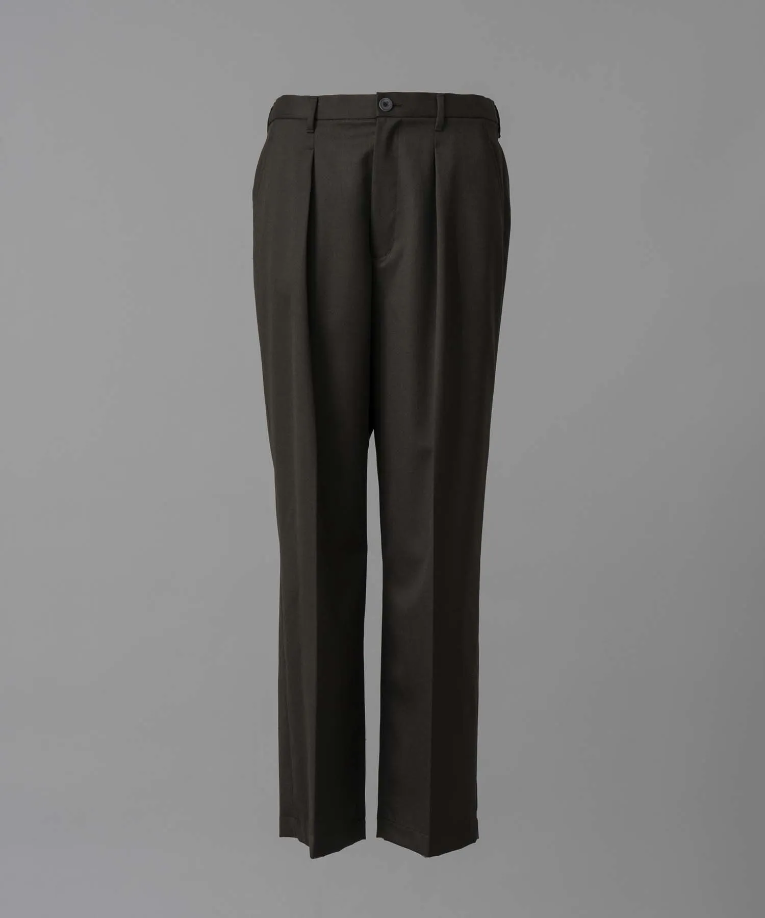 【Italian Dead Stock Fabric】One-Tuck Wide Pants