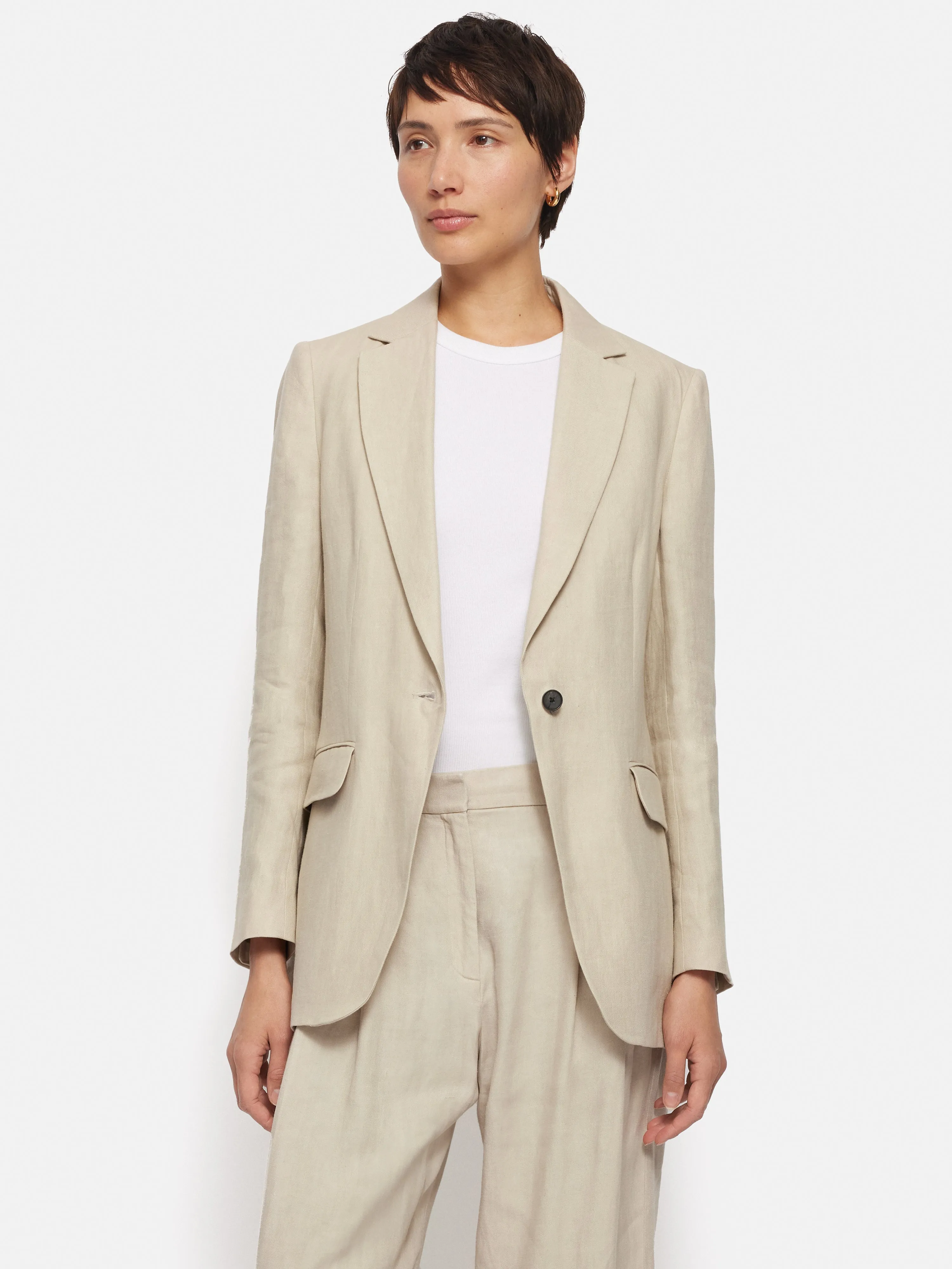 Italian Linen Knox Blazer | Stone