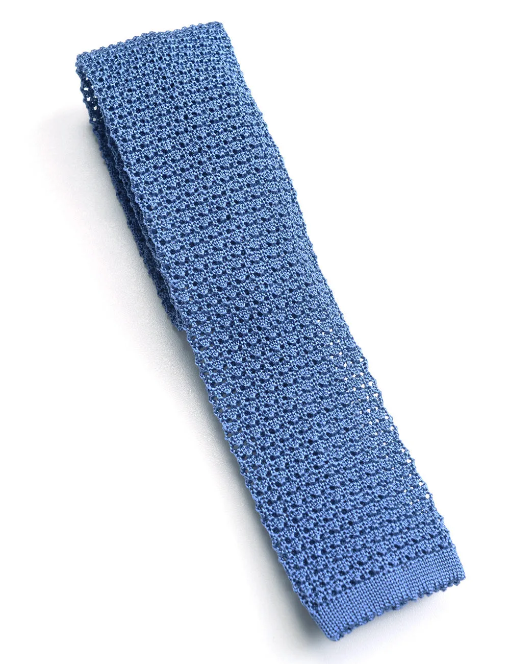 Italian Silk Knit Tie - Blue Poppy