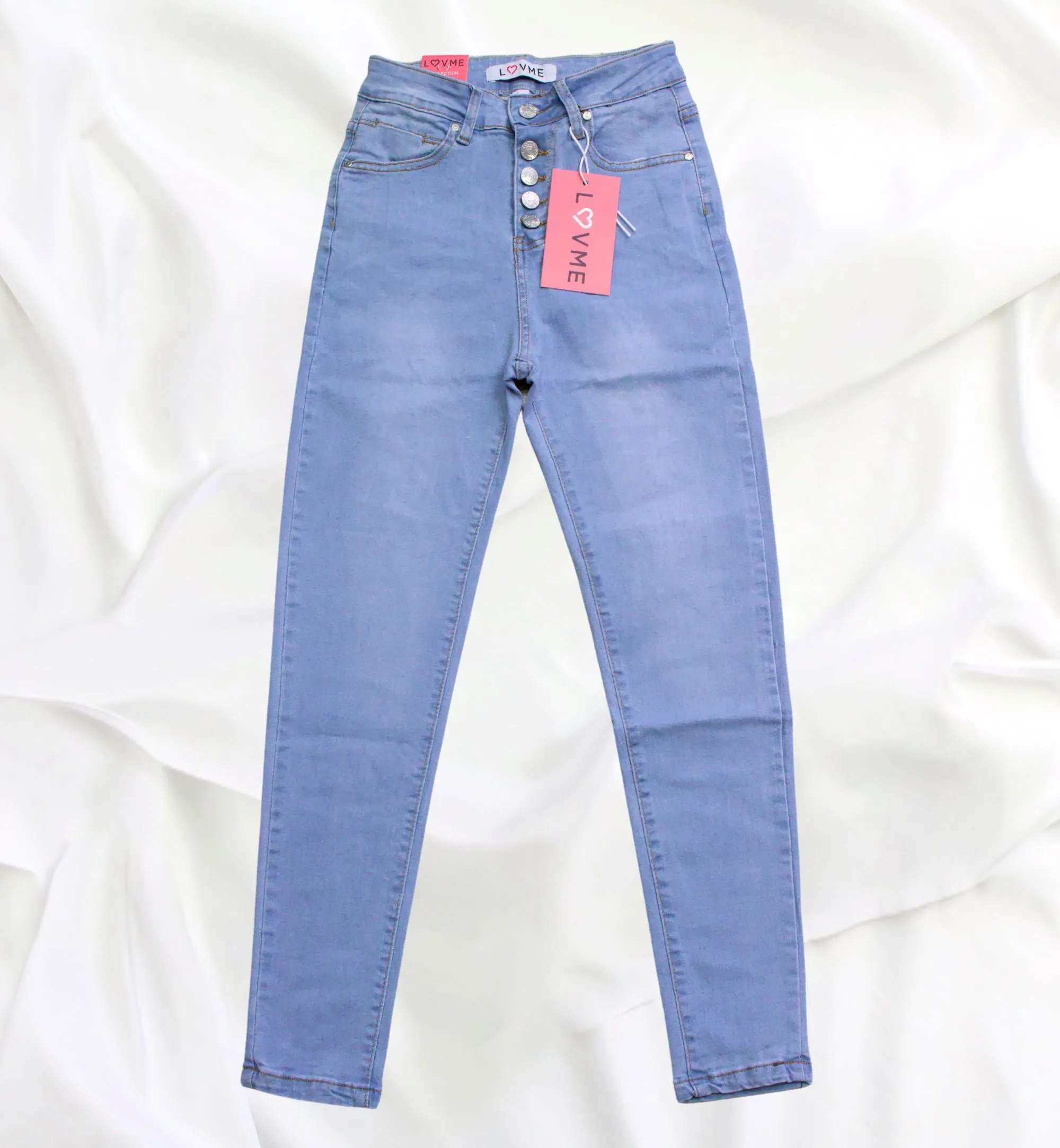 JEANS SKINNY TIRO ALTO LISO LV90305