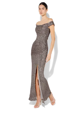 Jewel Gunmetal Gown