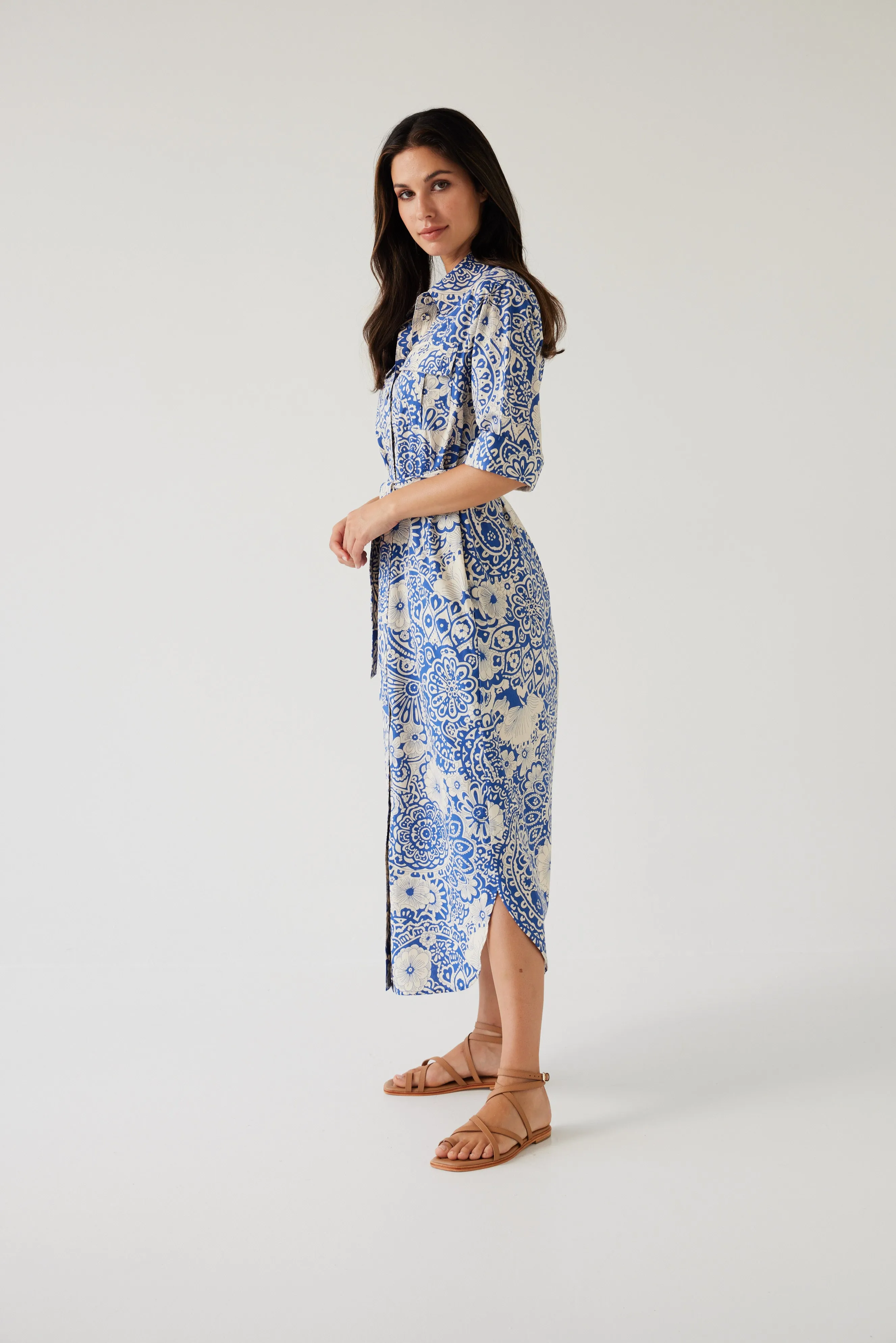 Julia Dress | Blue Mandala