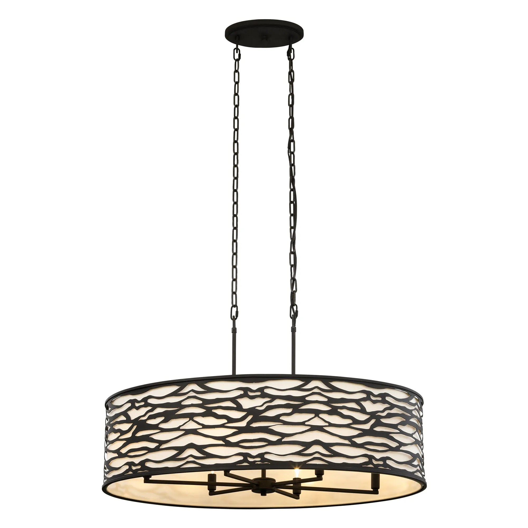 Kato 348N06CB 6-Light Pendant Light - Carbon Black