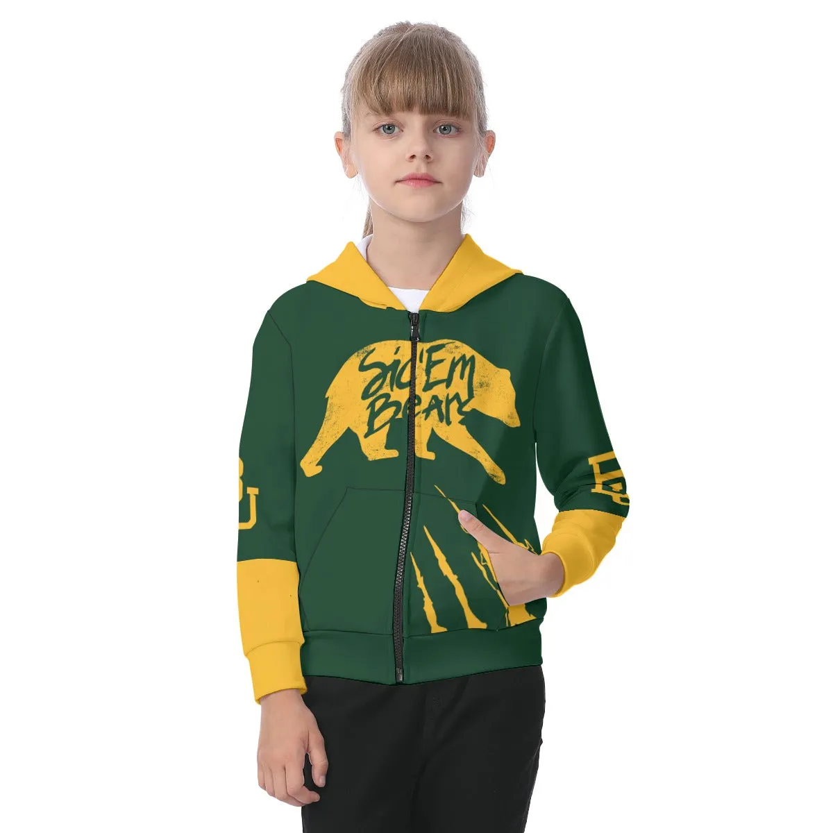 Kids Baylor Zip Up Hoodie