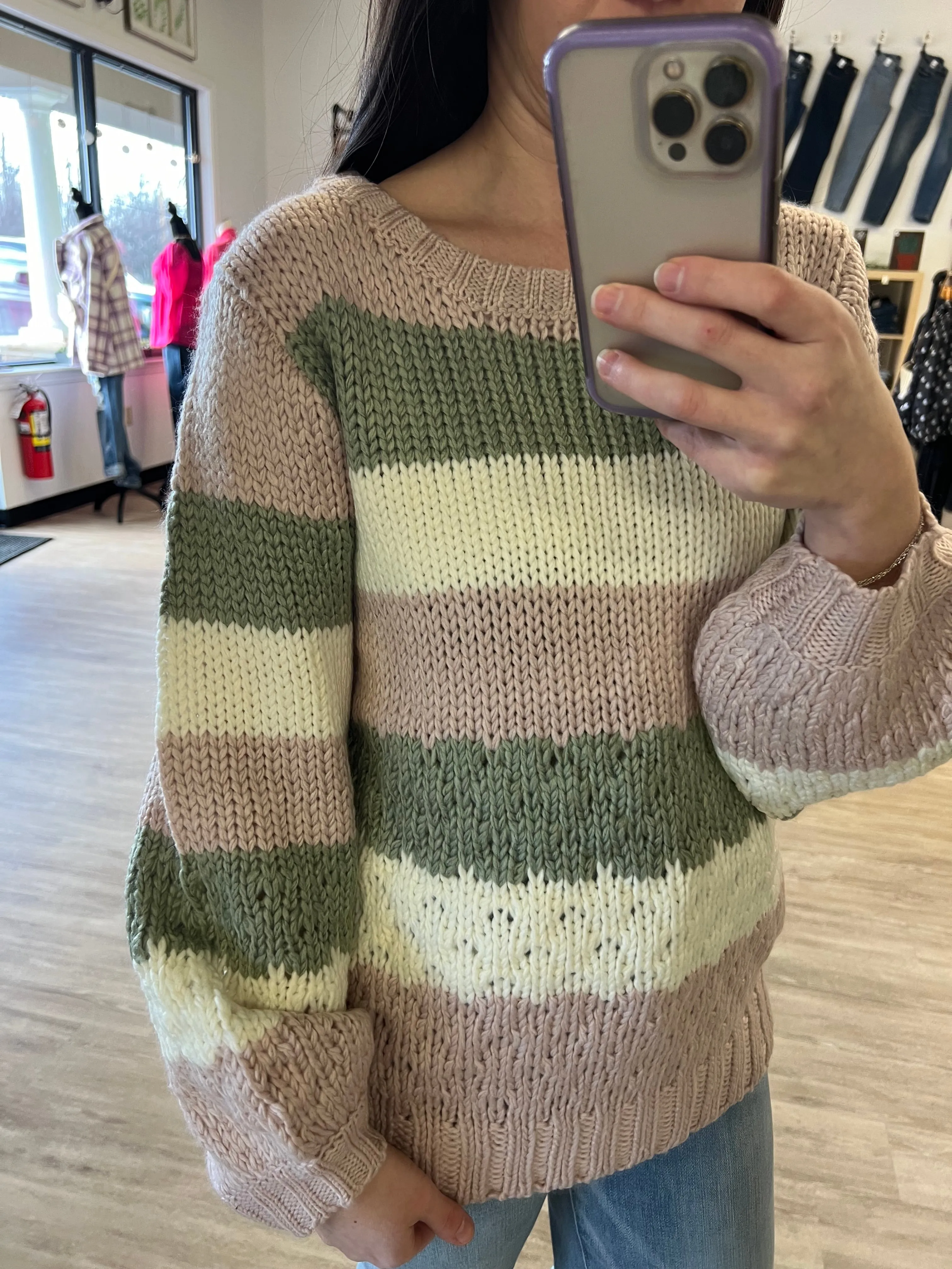 Knit Color Block Sweater