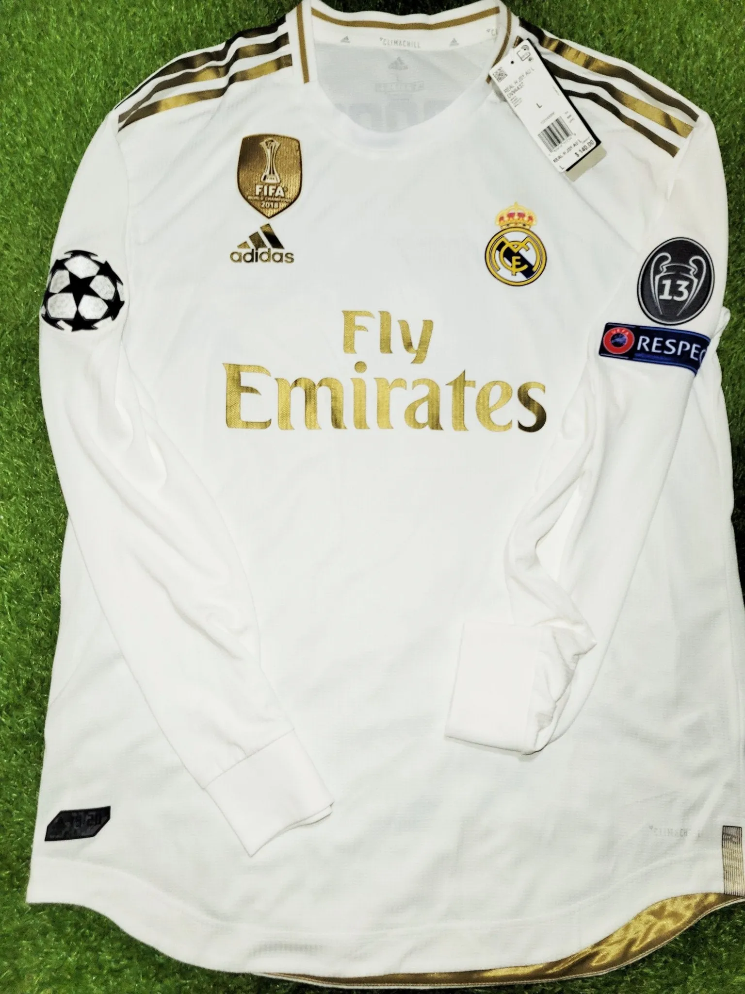 Kroos Real Madrid 2019 2020 CLIMACHILL PLAYER ISSUE Home Soccer Jersey Shirt BNWT L SKU# DW4437