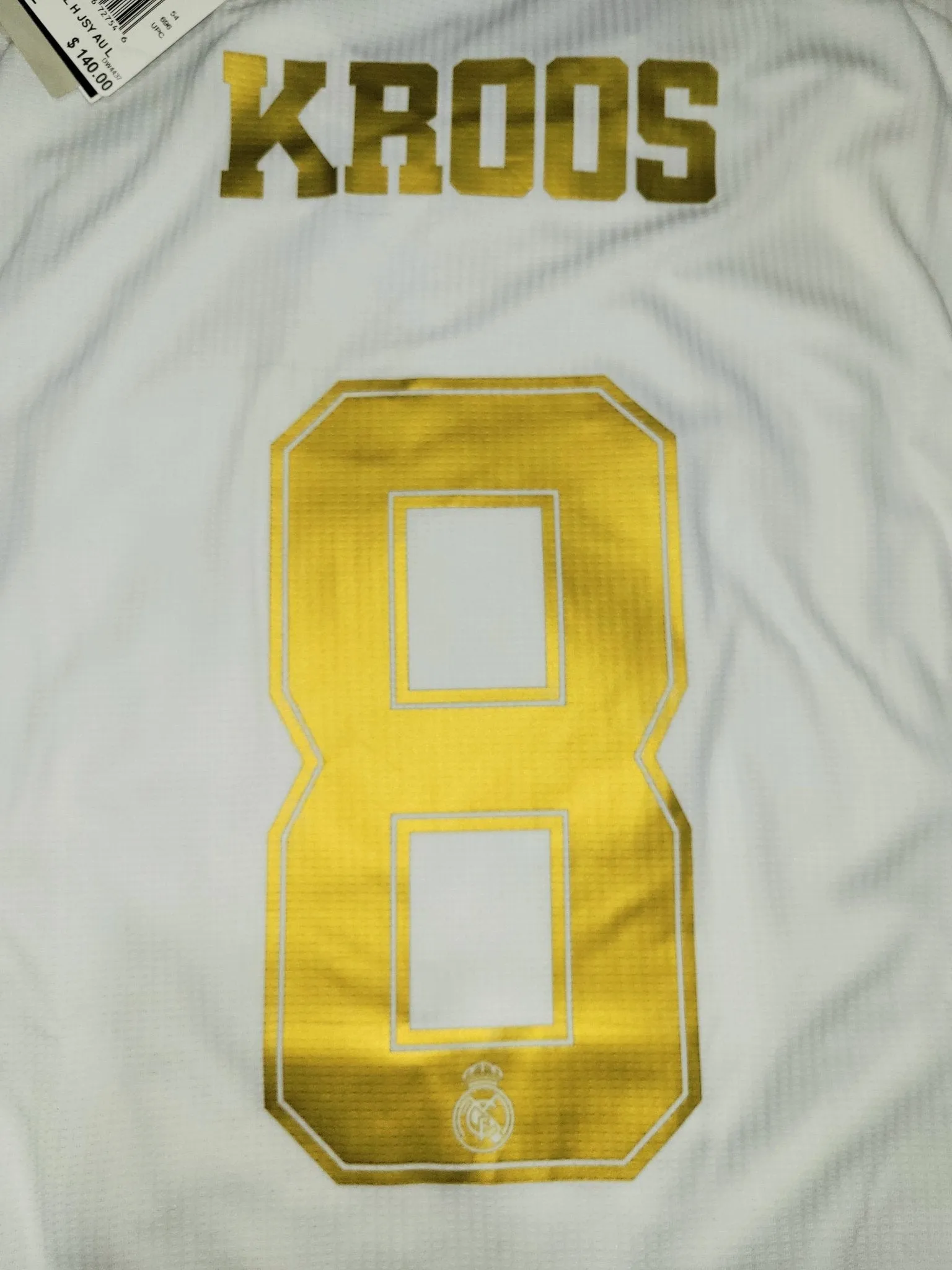 Kroos Real Madrid 2019 2020 CLIMACHILL PLAYER ISSUE Home Soccer Jersey Shirt BNWT L SKU# DW4437