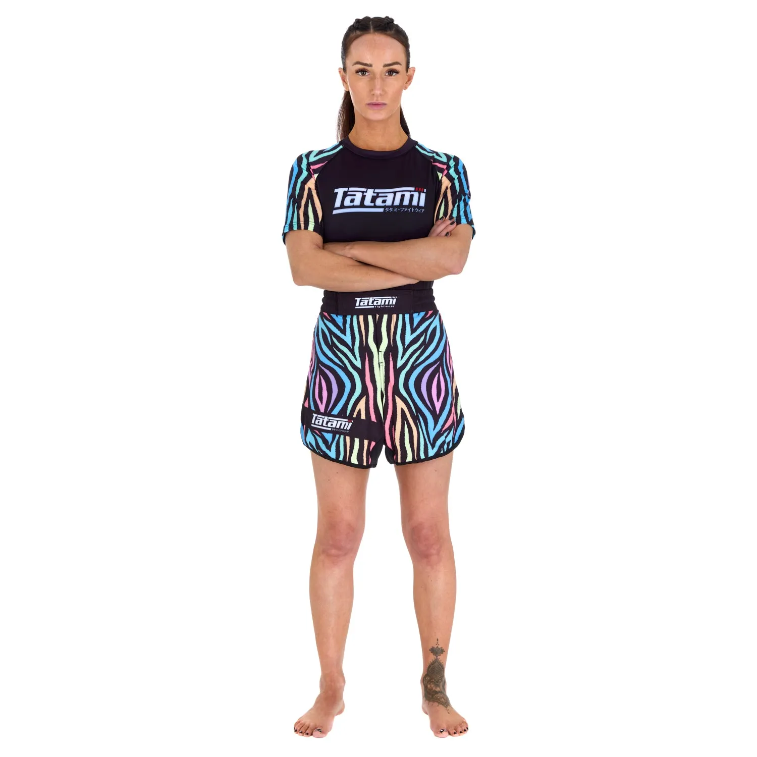 Ladies Recharge Grappling Shorts - Neon