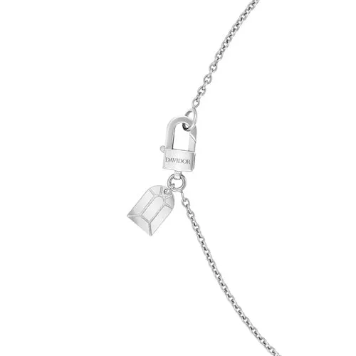 L'Arc de DAVIDOR Pendant GM, 18k White Gold with Lacquered Ceramic and Porta Diamonds