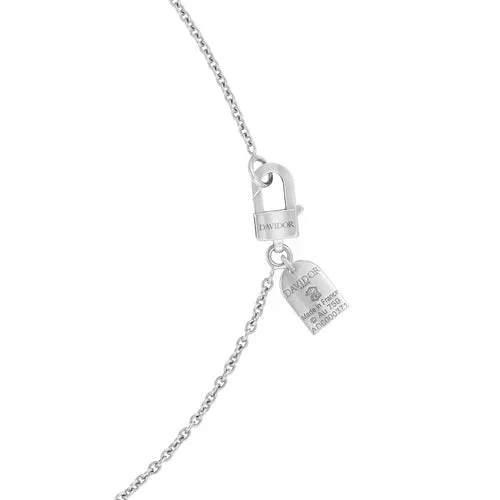 L'Arc de DAVIDOR Pendant GM, 18k White Gold with Lacquered Ceramic and Porta Diamonds