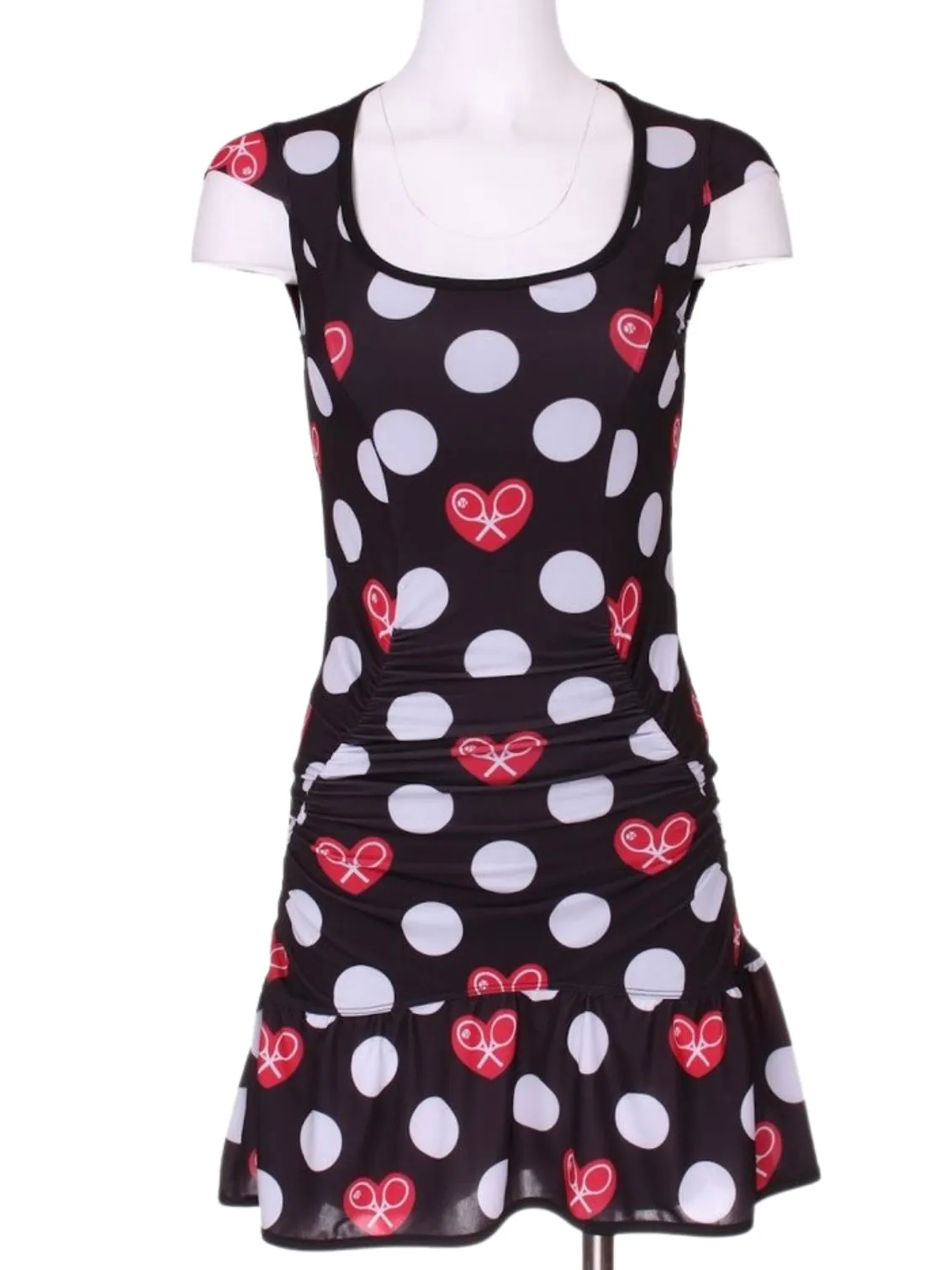 Limited White Polka Dot Monroe Tennis Dress