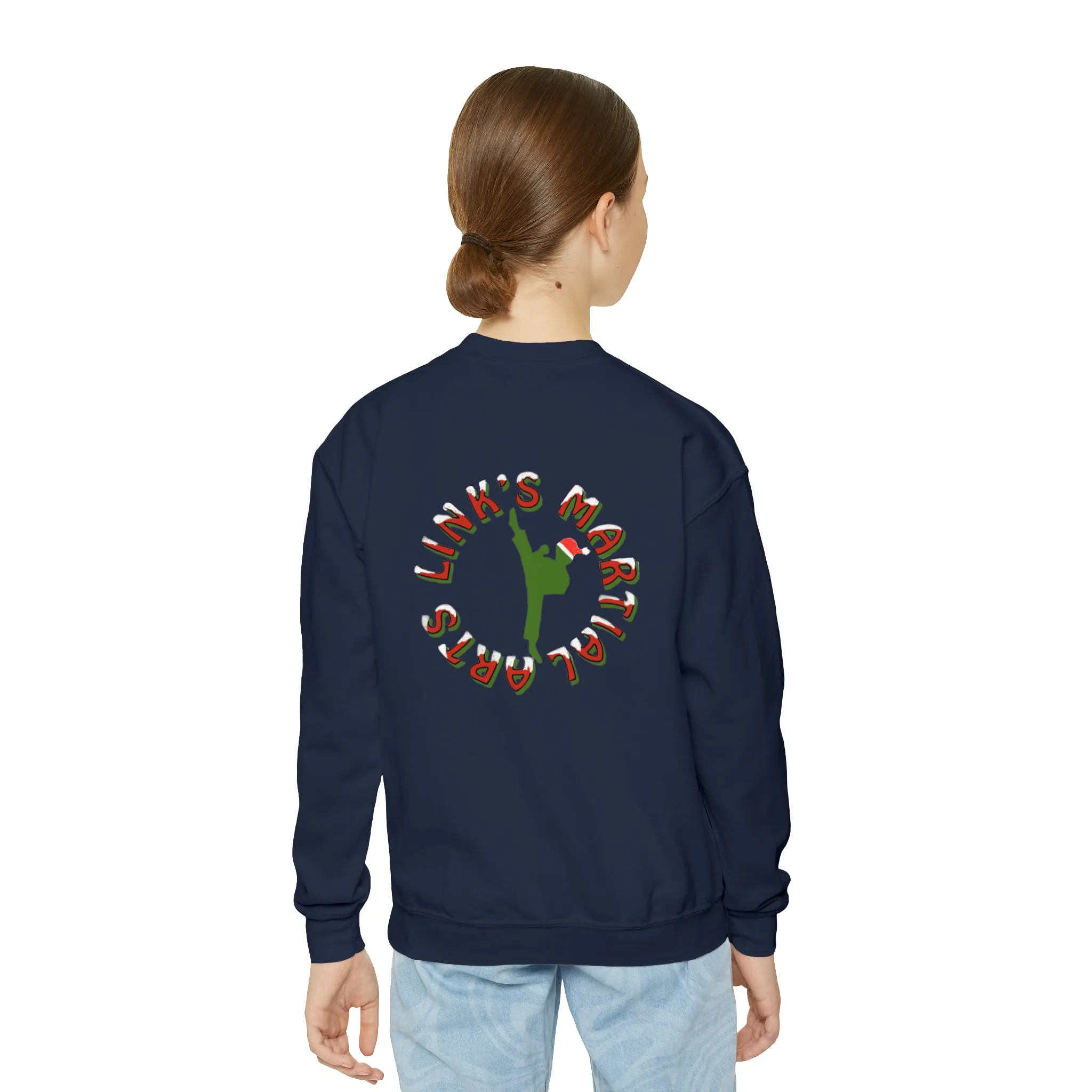 Link's Martial Arts Holiday Logo Youth Crewneck Sweatshirt