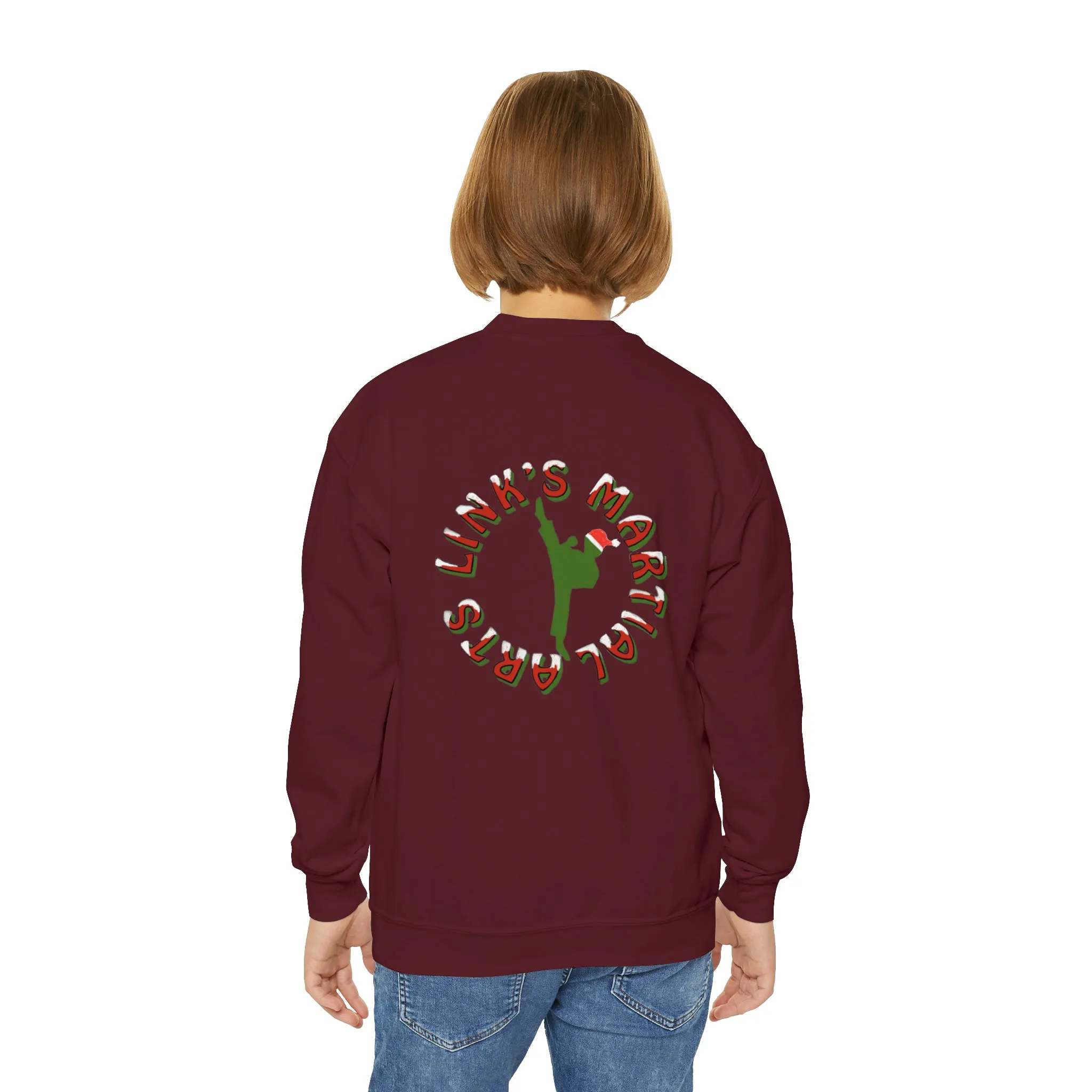 Link's Martial Arts Holiday Logo Youth Crewneck Sweatshirt