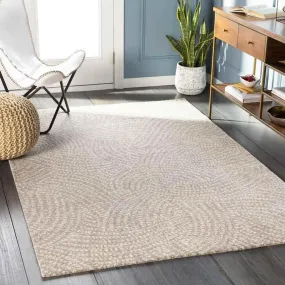 Loughton 8x10 Modern Beige Area Rug Carpet for Living Room Bedroom or Kitchen (7'6" x 9'6")