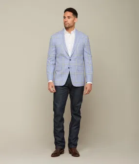 Lucchese Sport Coat :: Light Blue/Grey/White