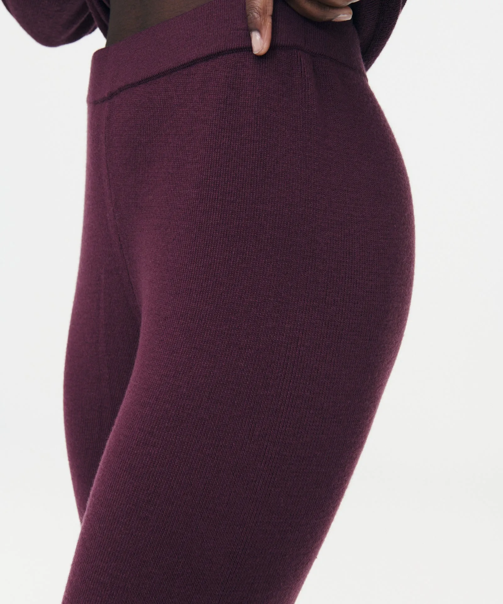 Luxe Merino Slim Pant with Slit