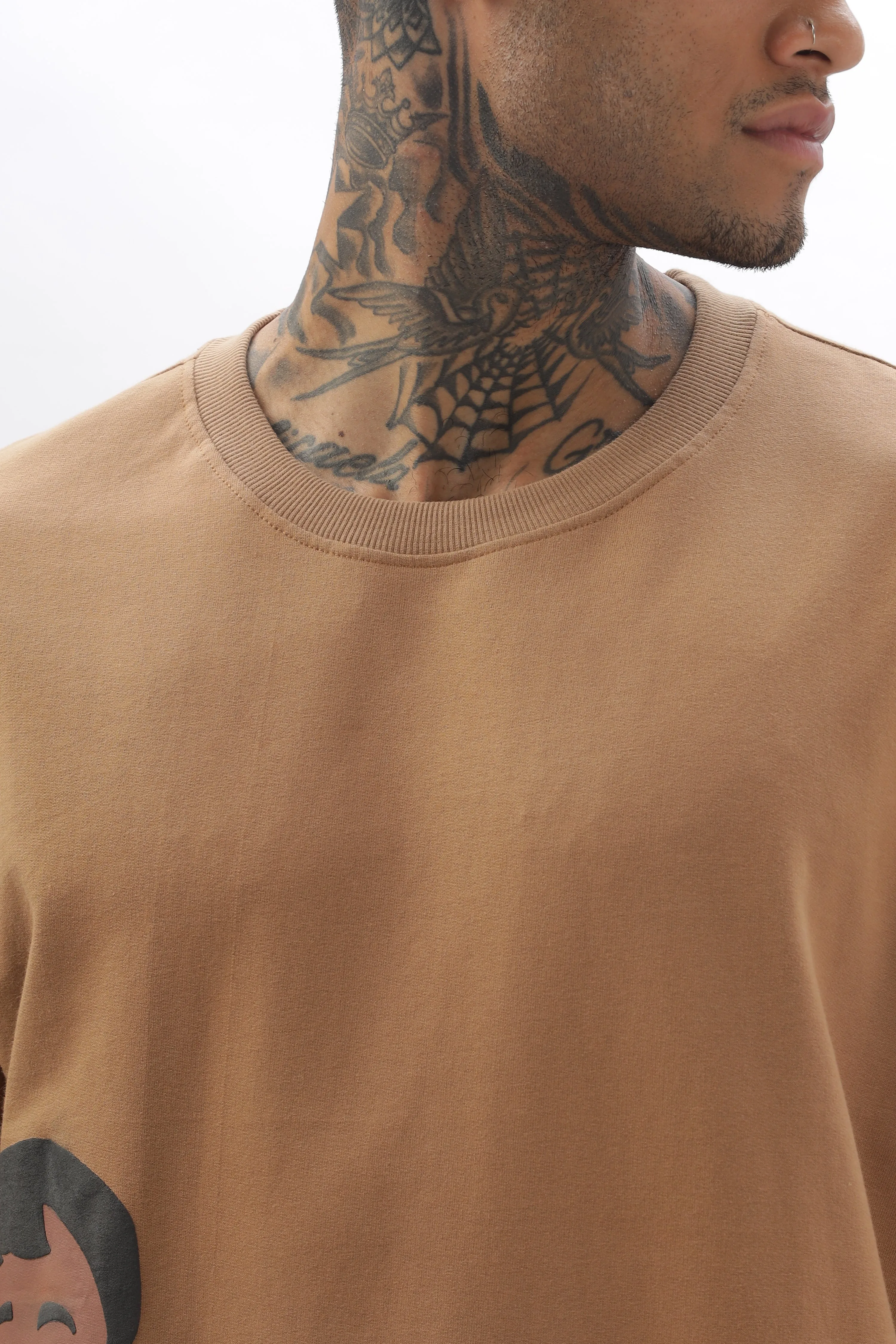 Macha Brown Dropshoulder Tee