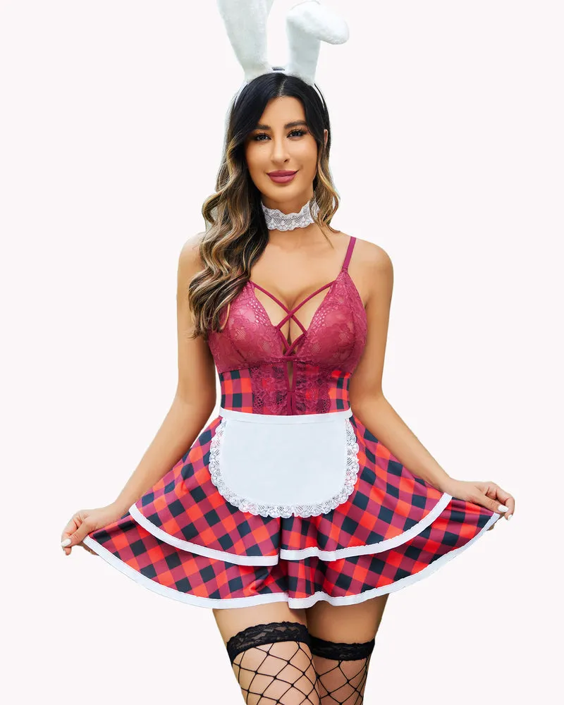 Maid Costume Babydoll Dress