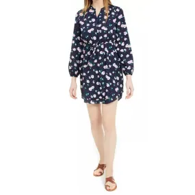 Maison Jules Double Hem Split Neck Floral Dress