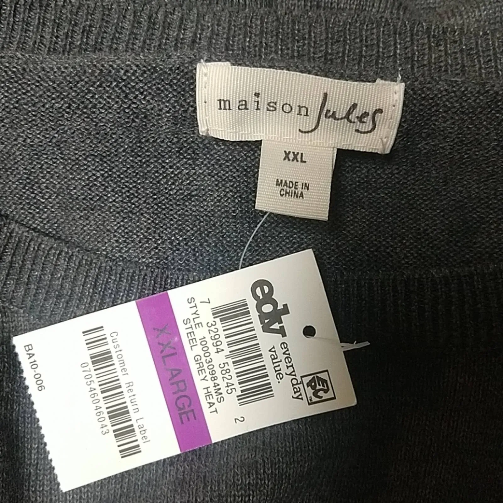 Maison Jules Side Split Crew Neck Sweater XXL