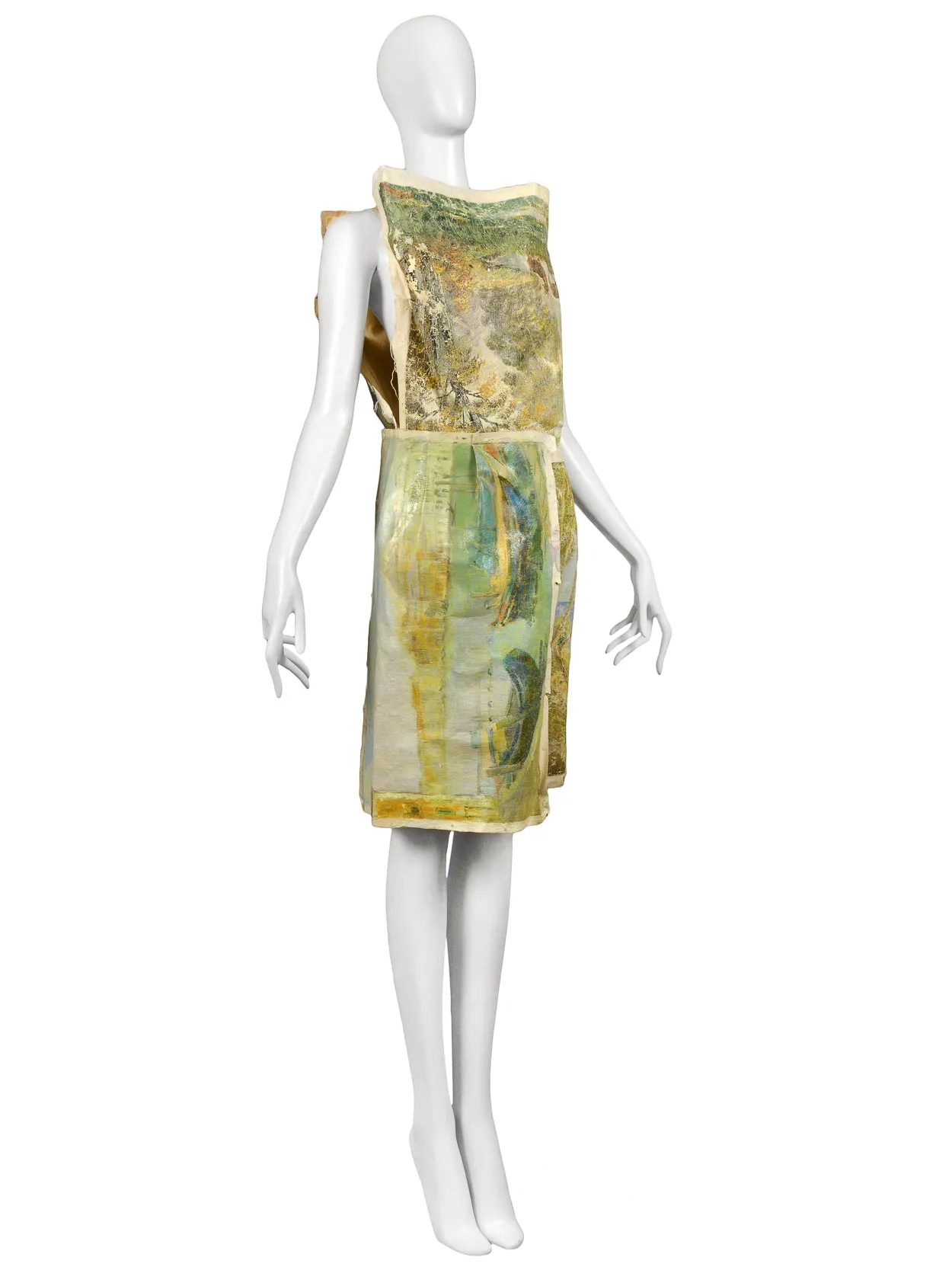 MAISON MARGIELA HAND PAINTED CANVAS DRESS 2007