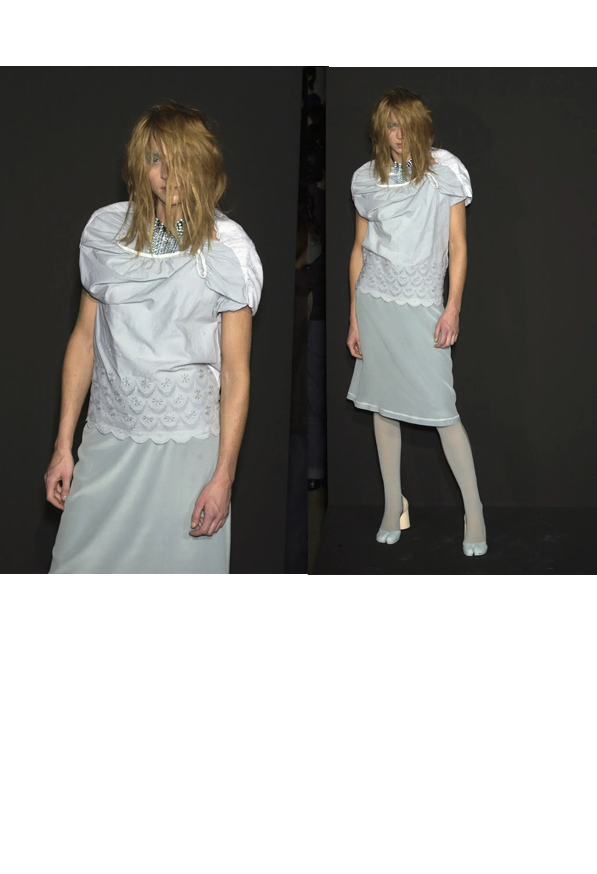 MARGIELA ARTISANAL EYELET SKIRT 2004