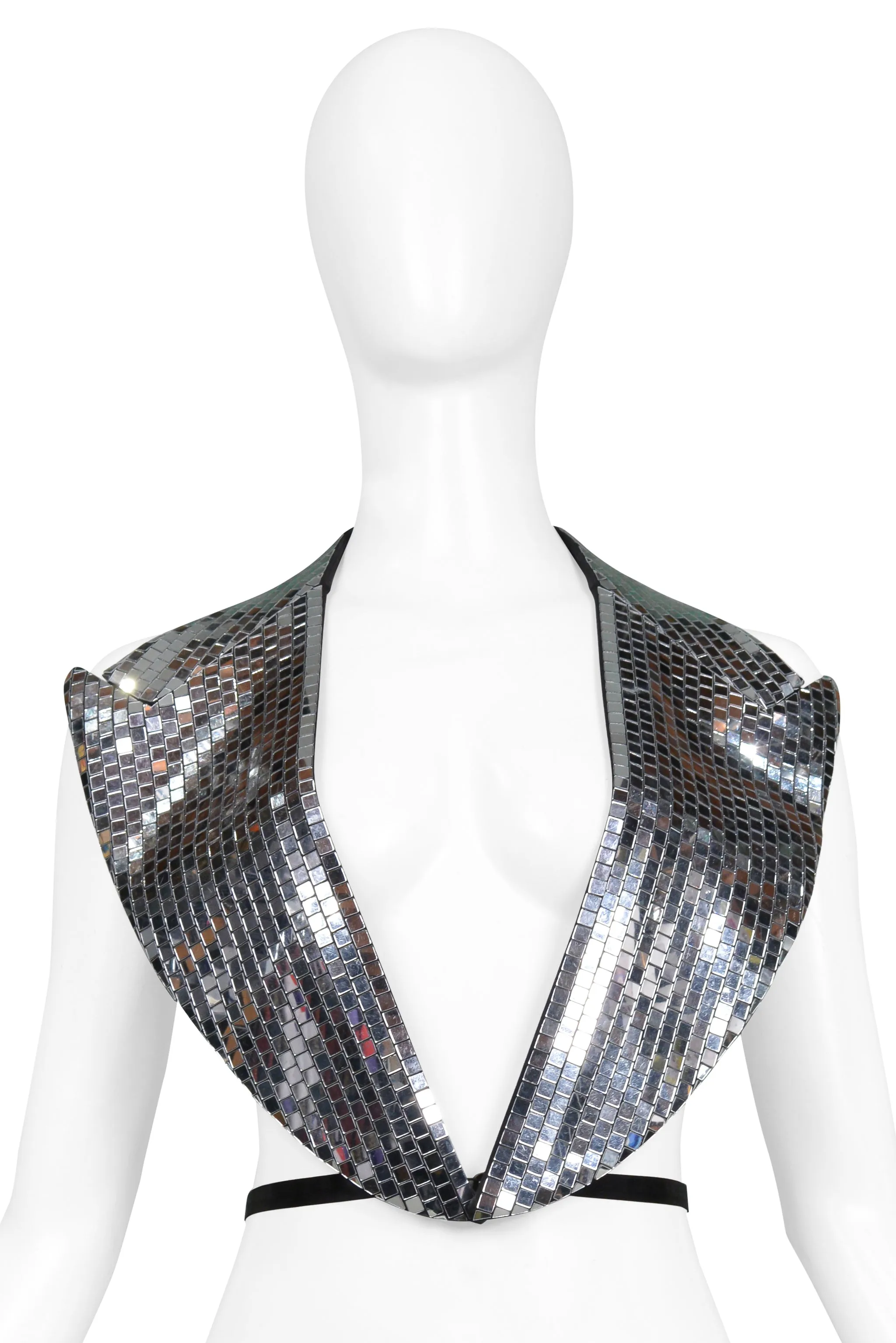 MARGIELA ARTISANAL MIRRORED DISCO BALL VEST TOP 2009