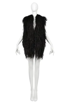 MARGIELA BLACK FEATHER VEST 2004-05