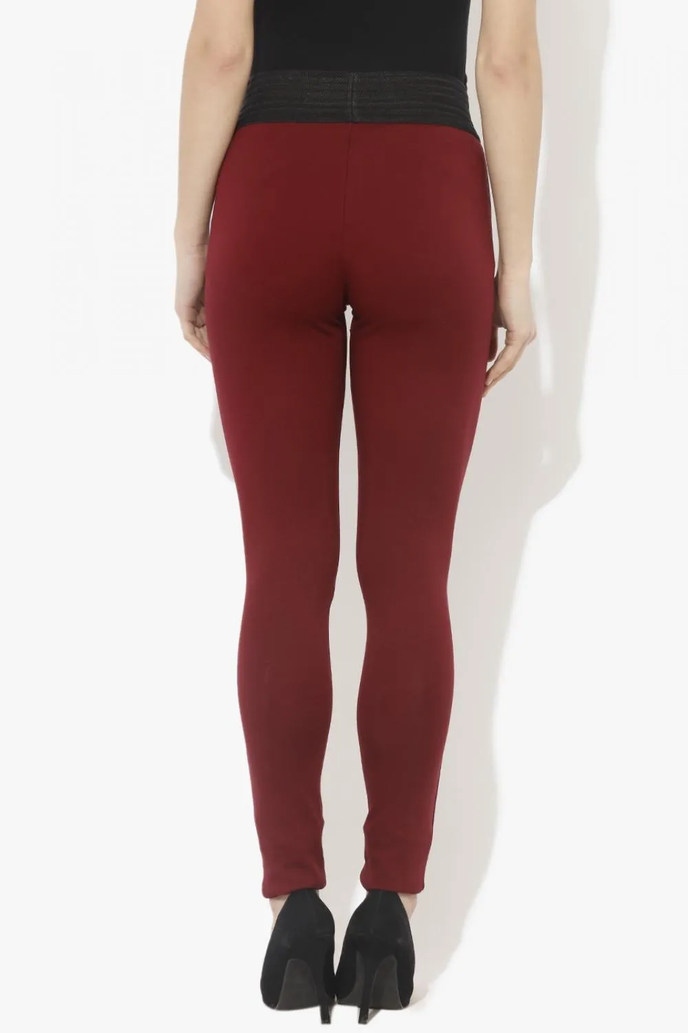 Maroon Long Palin Jegging