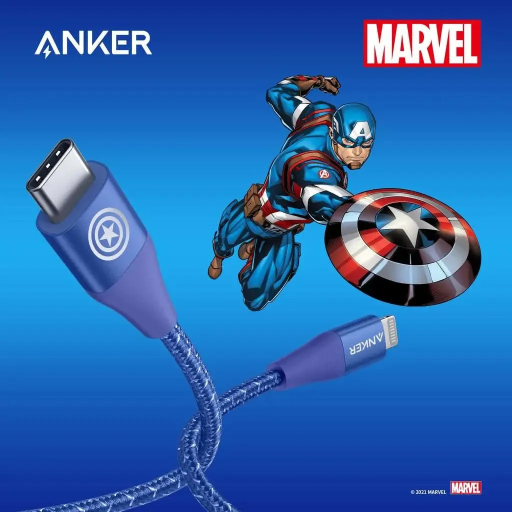 [Marvel] Anker PowerLine  II USB C to Lightning 3ft Cable A9548