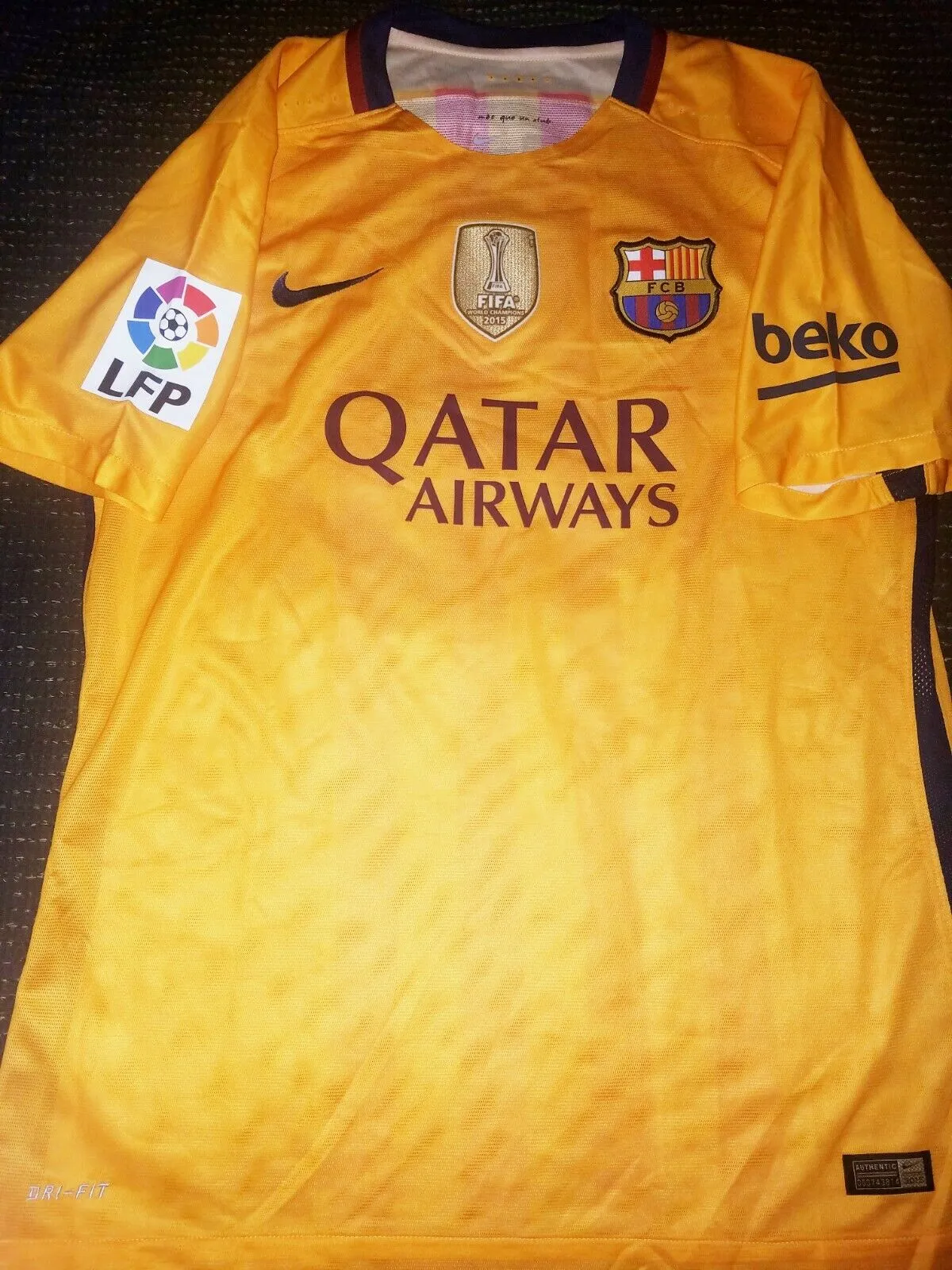 Mathieu Barcelona Match Worn 2015 2016 Jersey Shirt Maillot XL