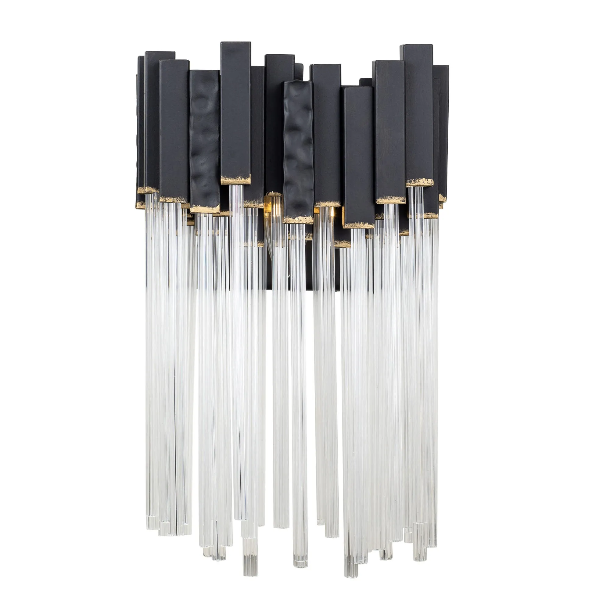 Matrix 309W01MBFG 1-Light Wall Sconce - Matte Black/French Gold