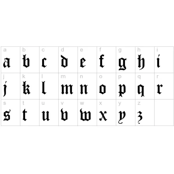 MICRO GOTHIC BUCHSTABEN HALSKETTE