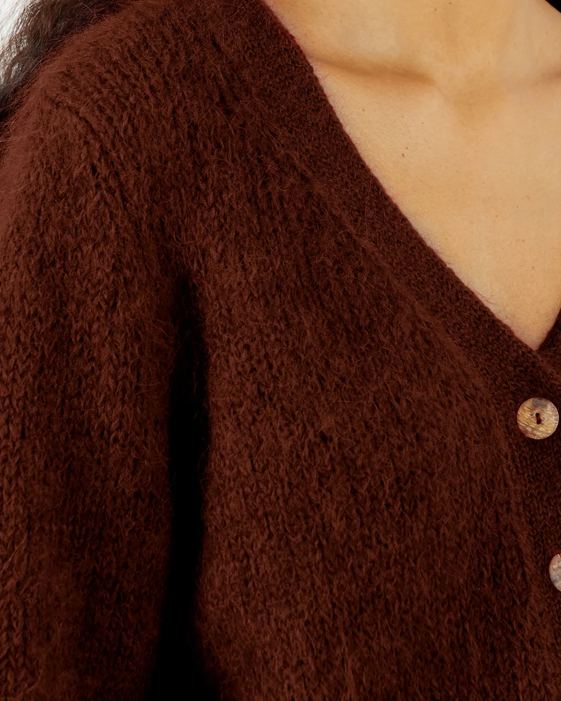 Nala Cardigan Alpaca Blend Brown