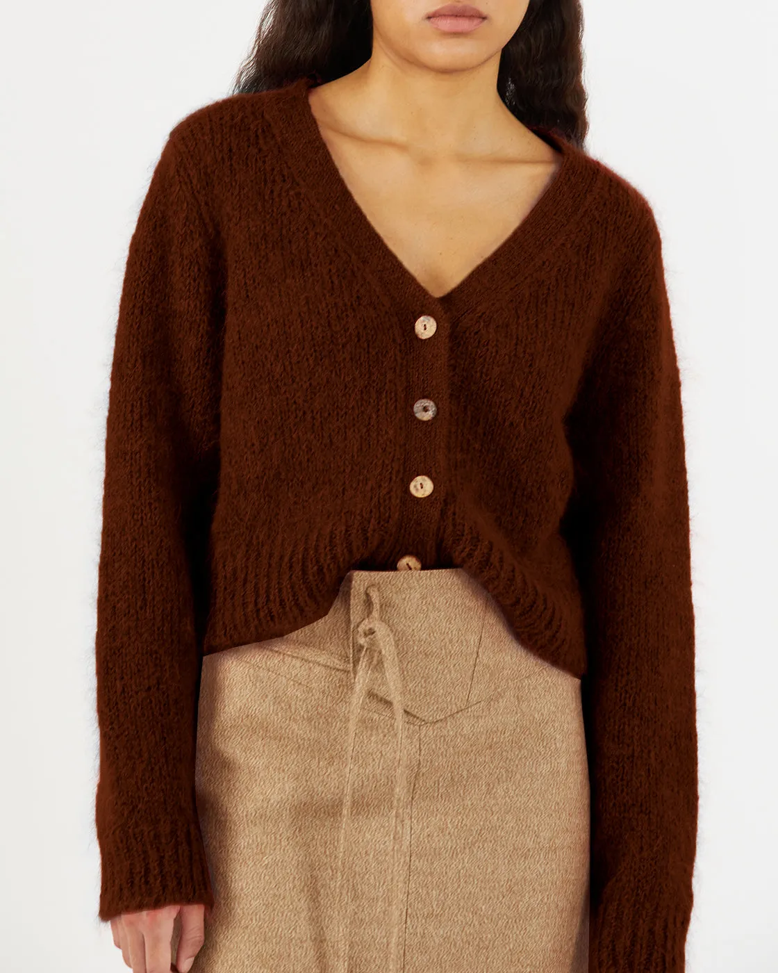 Nala Cardigan Alpaca Blend Brown