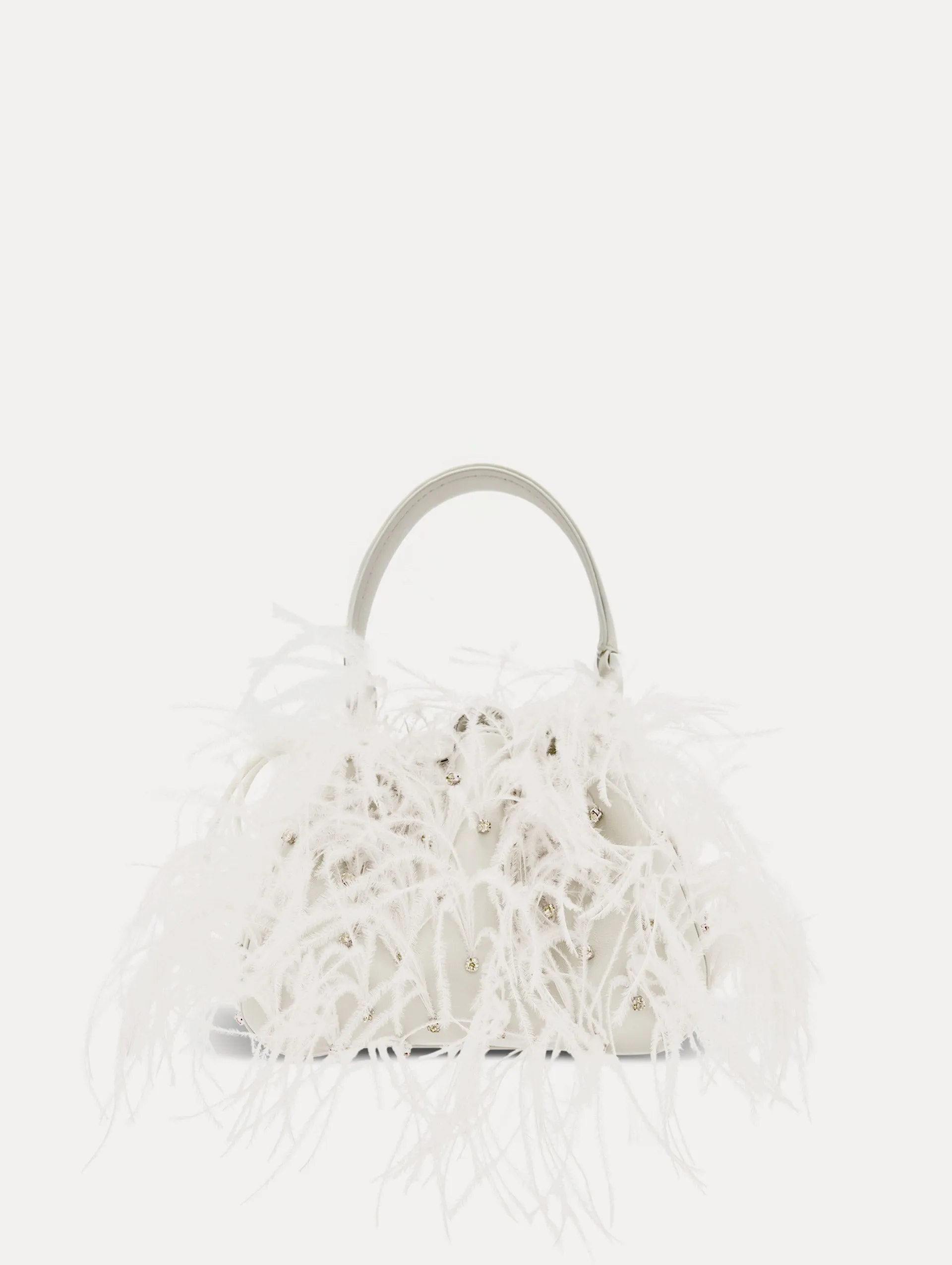 Nano Ostrich Feather O Handle Bag