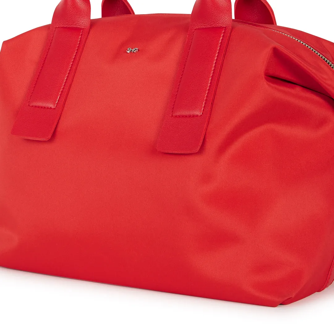 NOLAN MEDIUM NYLON  HANDBAG SCARLET