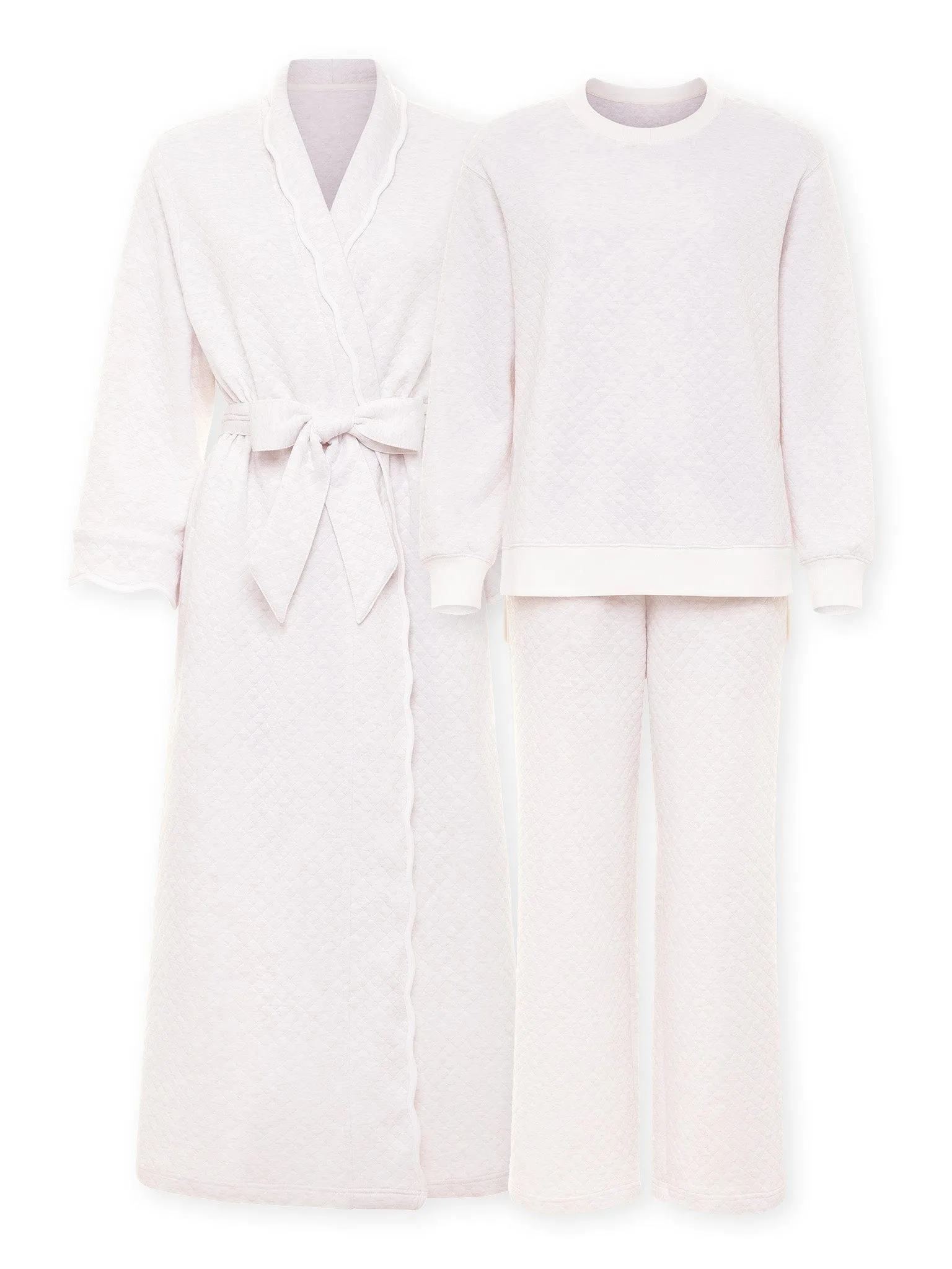 Oatmeal Bundle: Robe   Loungewear Set