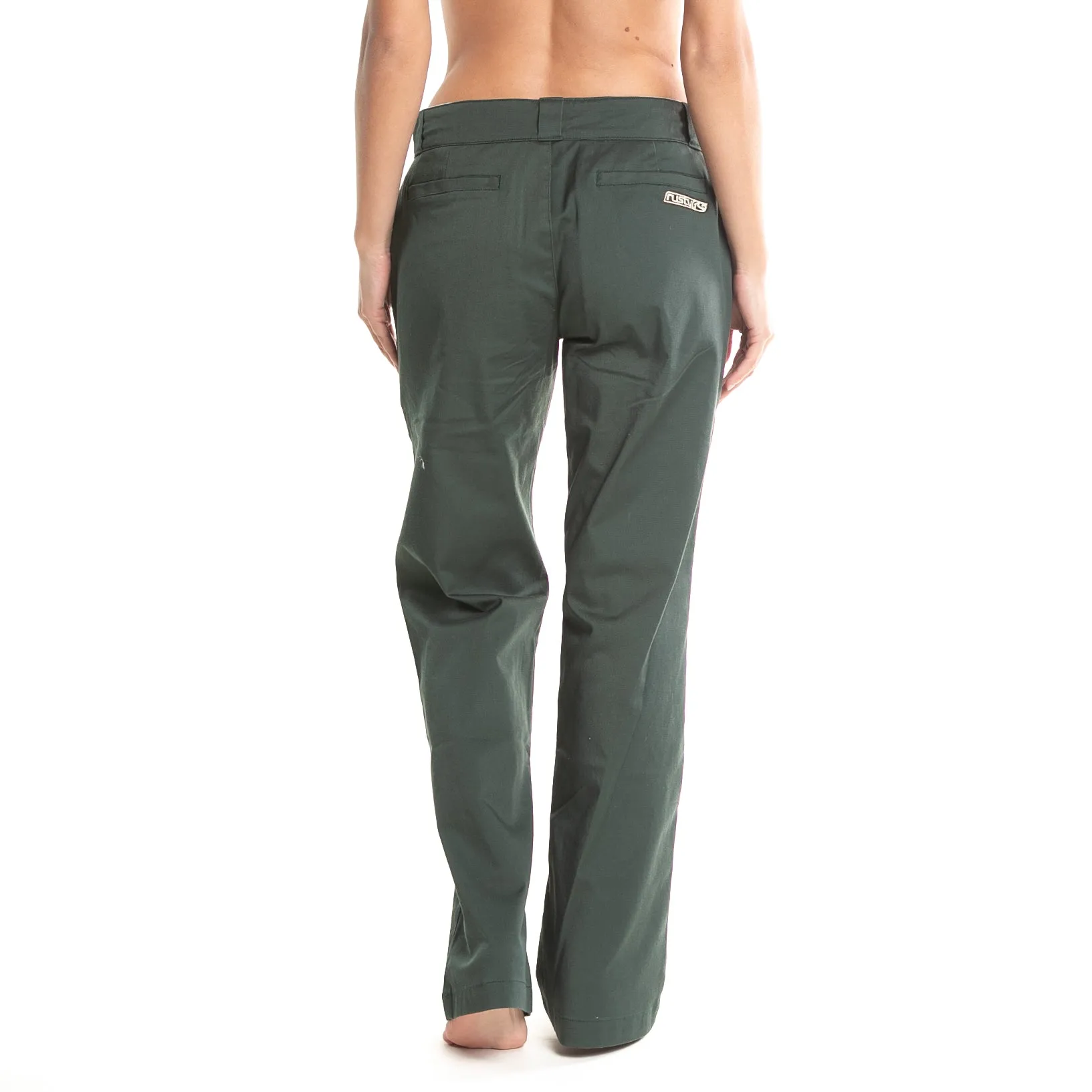 Pantalon Rusty Bobbi Low Rise Straight Twill Pant* Dark Emerald